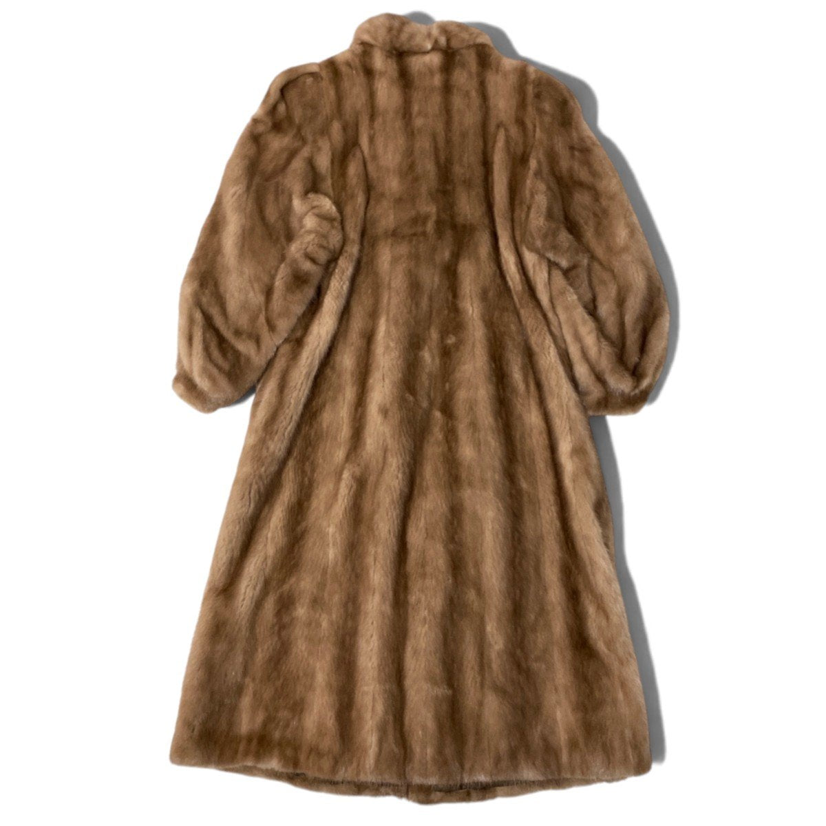62h19 HYDRA FURS パステルミンク ミンクコート 超ロングコート 着丈120cm ビジューボタン FREE ライトブラウン ミンクファー Mink Fur Coatu02t