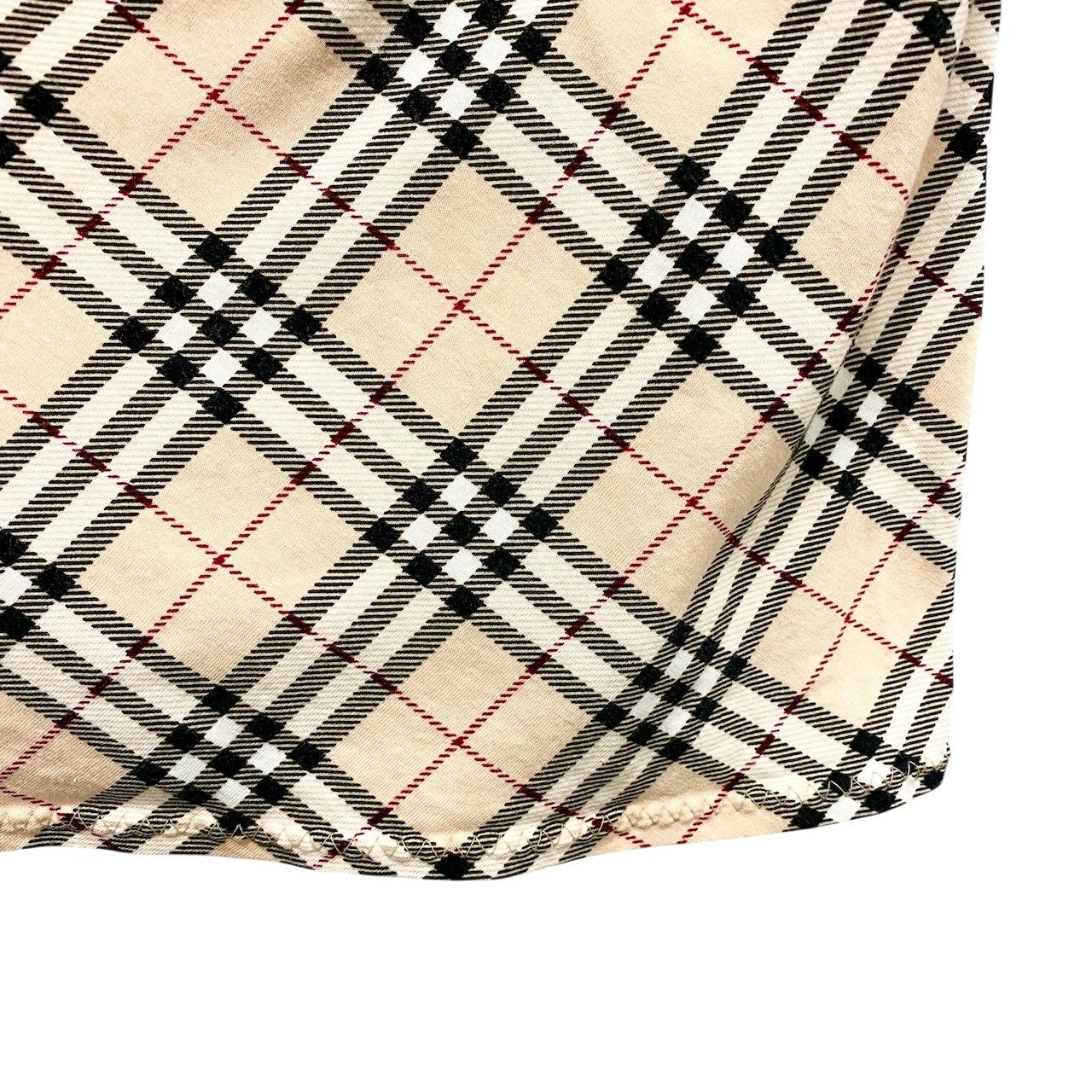 58g5 BURBERRY LONDON バーバリーロンドン ノバチェック ノースリーブカットソー タンクトップ トップス 36 ベージュ コットン レディースo07t