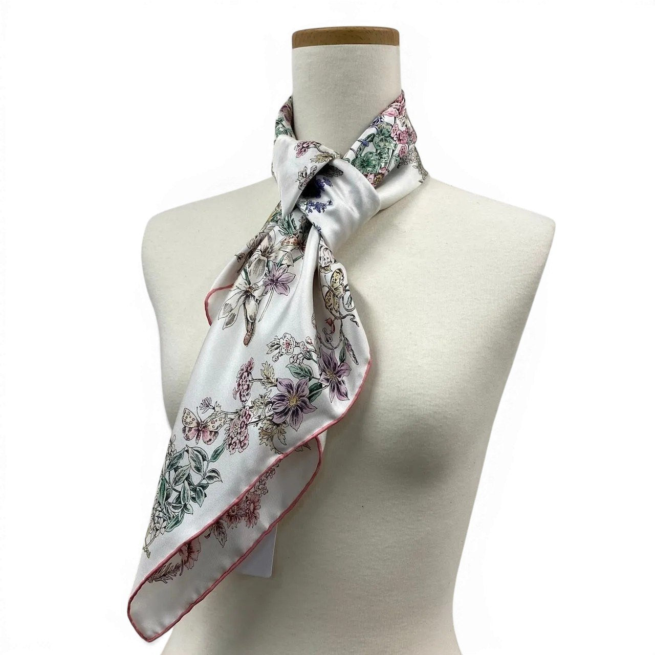 g16【新品保管品】Christian Dior Dior Star 70 シルクスカーフ 花柄 イタリア製 マルチカラー シルク100％ レディース 女性用k02i