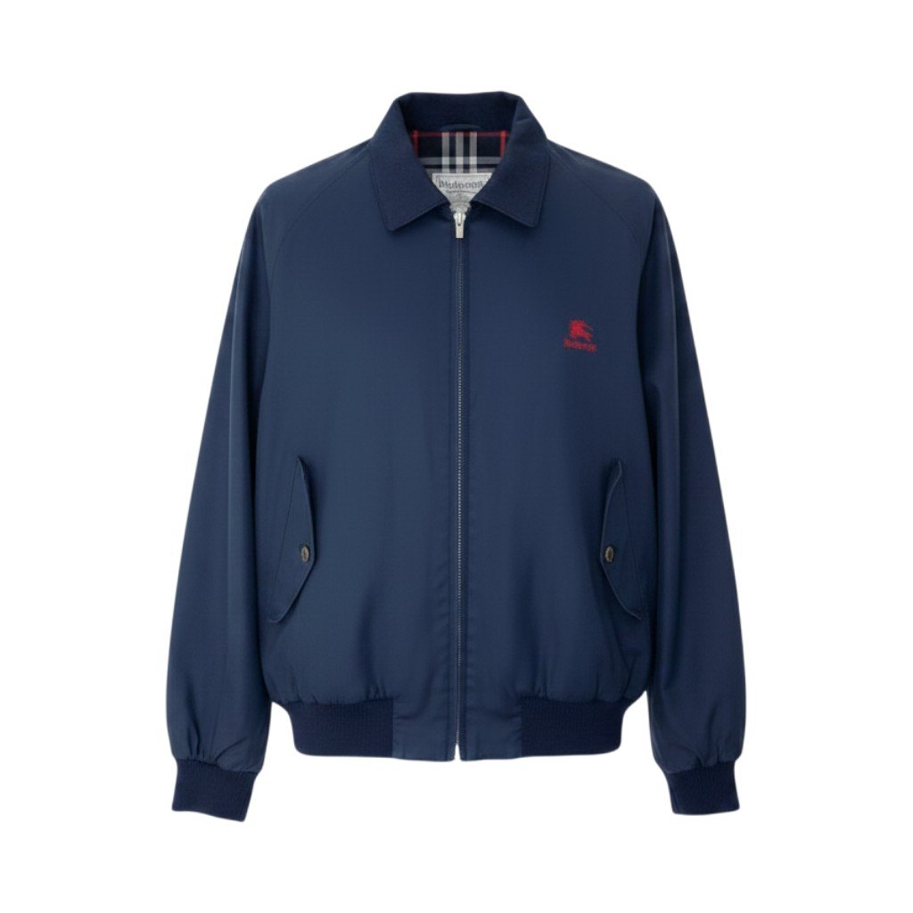 26f16 Burberrys バーバリーズ ハリントンジャケット ブルゾンジャケット アウター Lサイズ ネイビー コットン100％ メンズ 男性用u02t