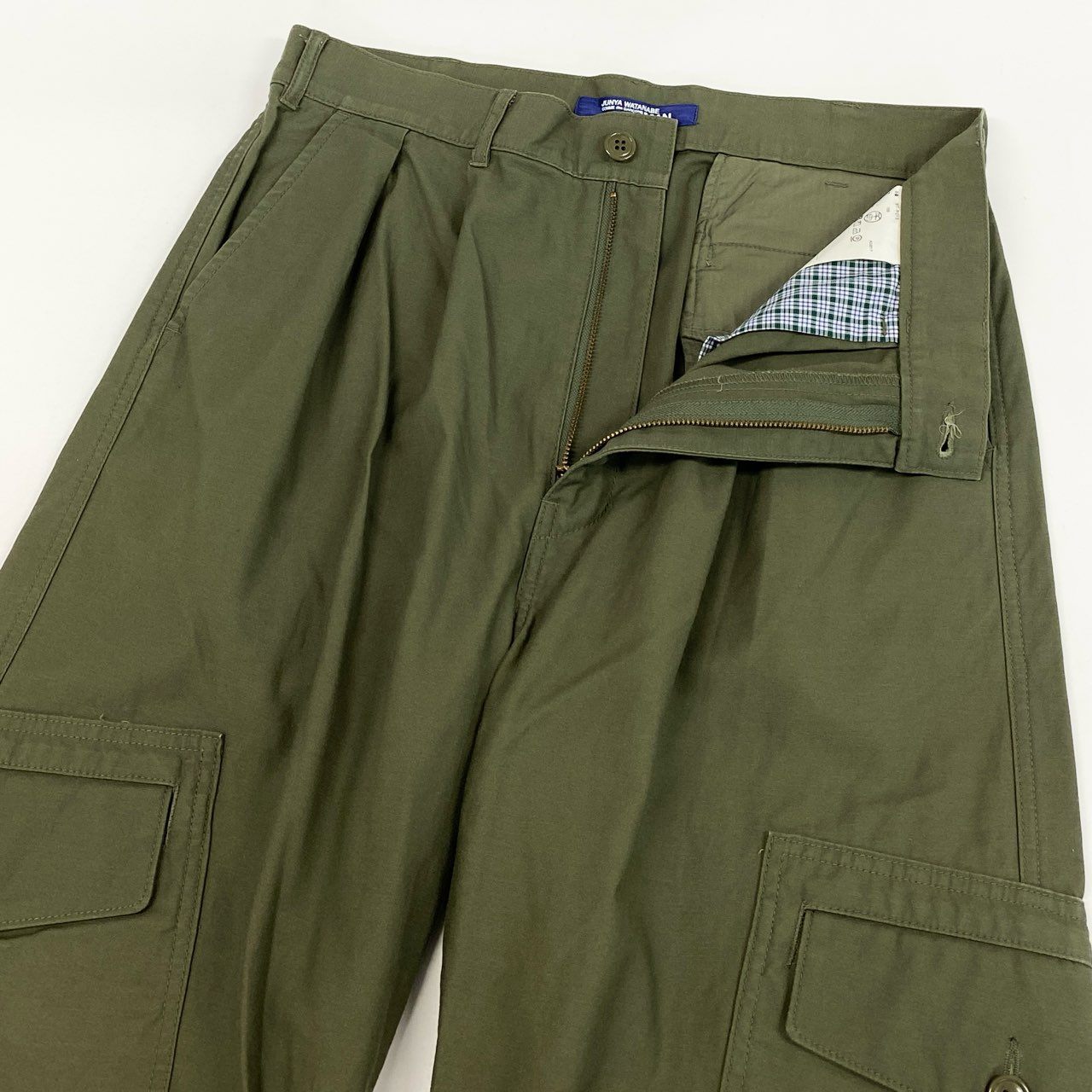 31i8 JUNYA WATANABE COMME des GARCONS MAN ジュンヤワタナベ コムデギャルソン 日本製 カーゴパンツ ボトムス ミリタリー WT-P015 Lサイズ カーキ オリーブ コットン メンズk02i