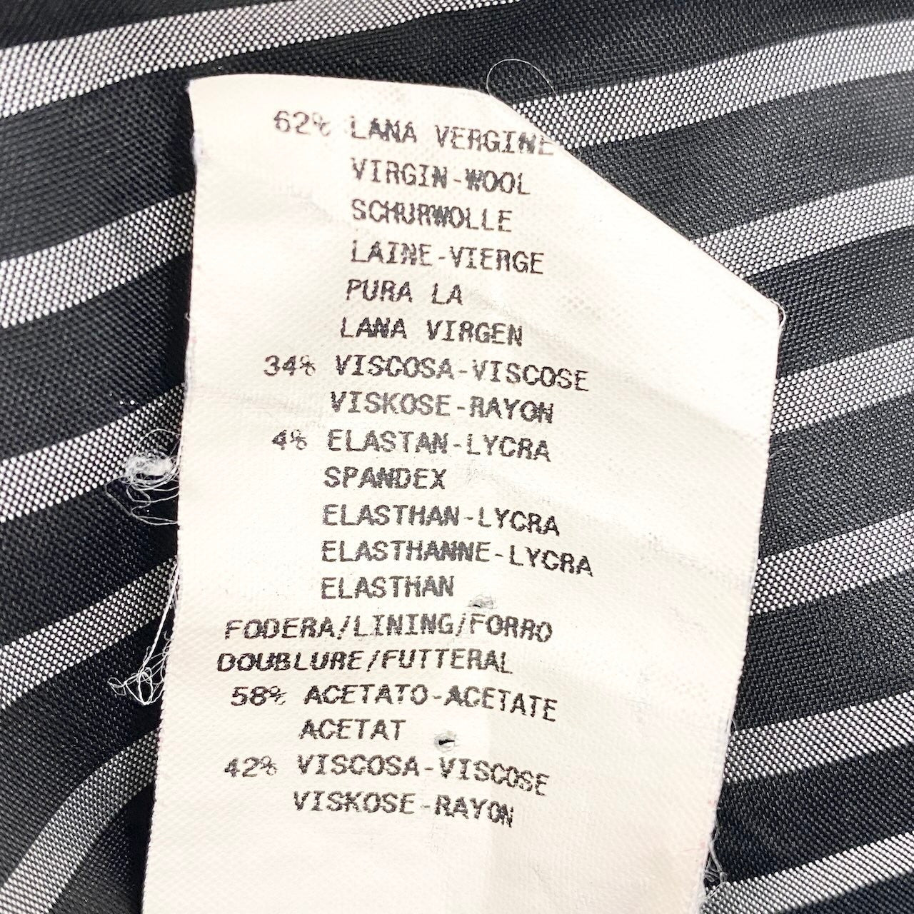 35h31 EMPORIO ARMANI エンポリオアルマーニ チェスターコート ロングコート 裏地ストライプ柄 サイズ38 ブラック レディースo07t