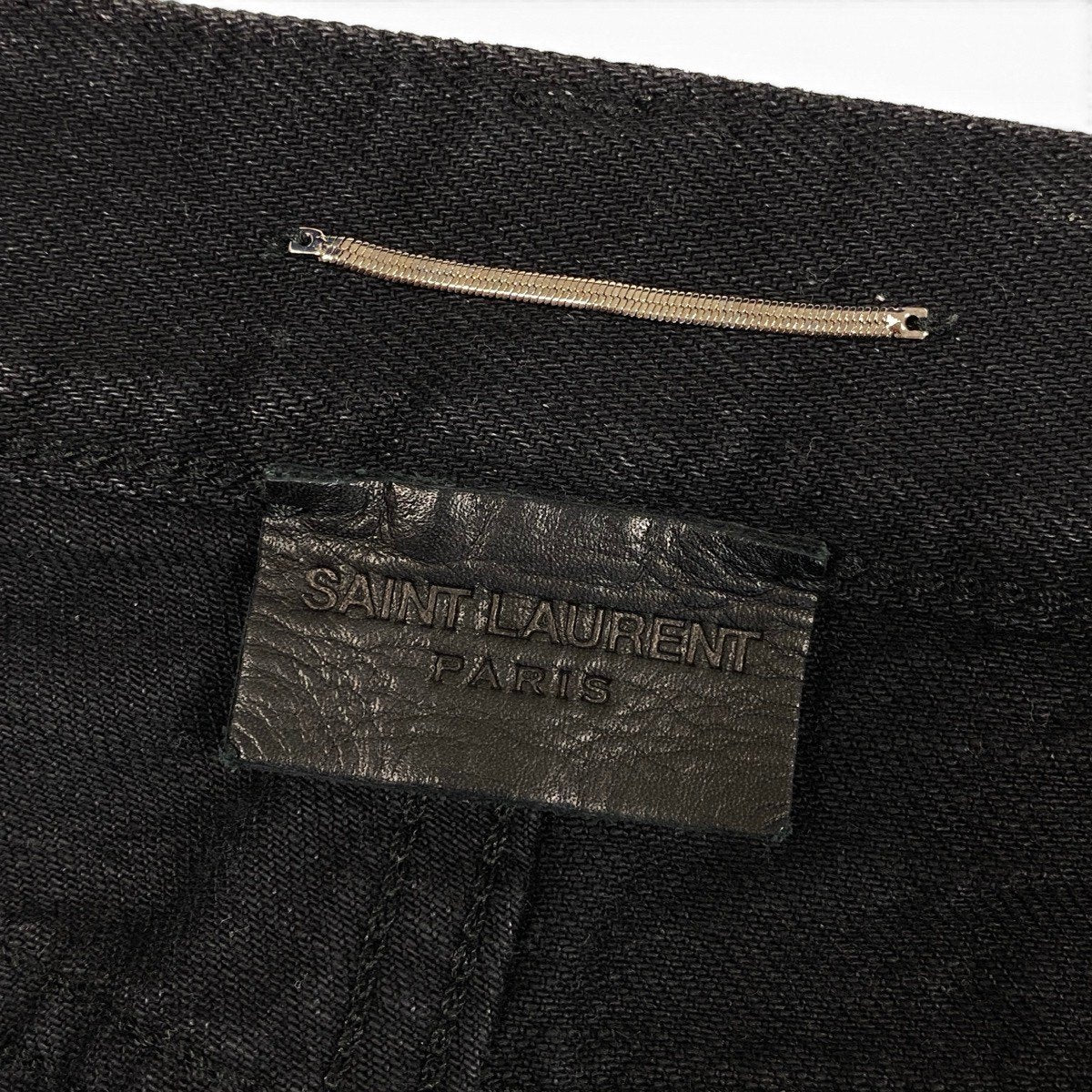 13i14 SAINTLAURENT サンローラン デニムパンツ ボトムス イタリア製 26サイズ ブラック コットン100％ レディースu02t