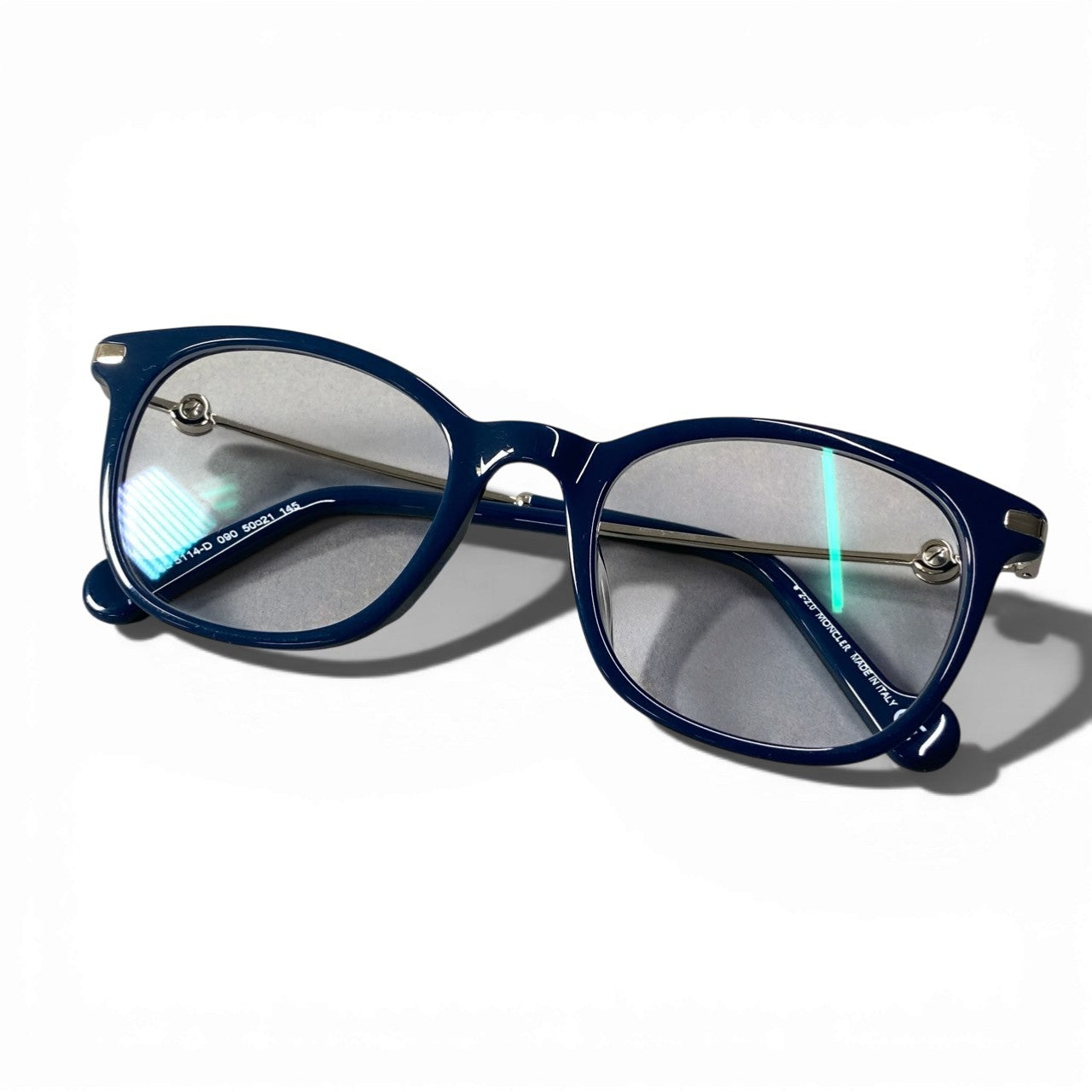 c17 MONCLER モンクレール ネイビー ML5114-D アイウェア メガネ メンズ イタリア製k02i