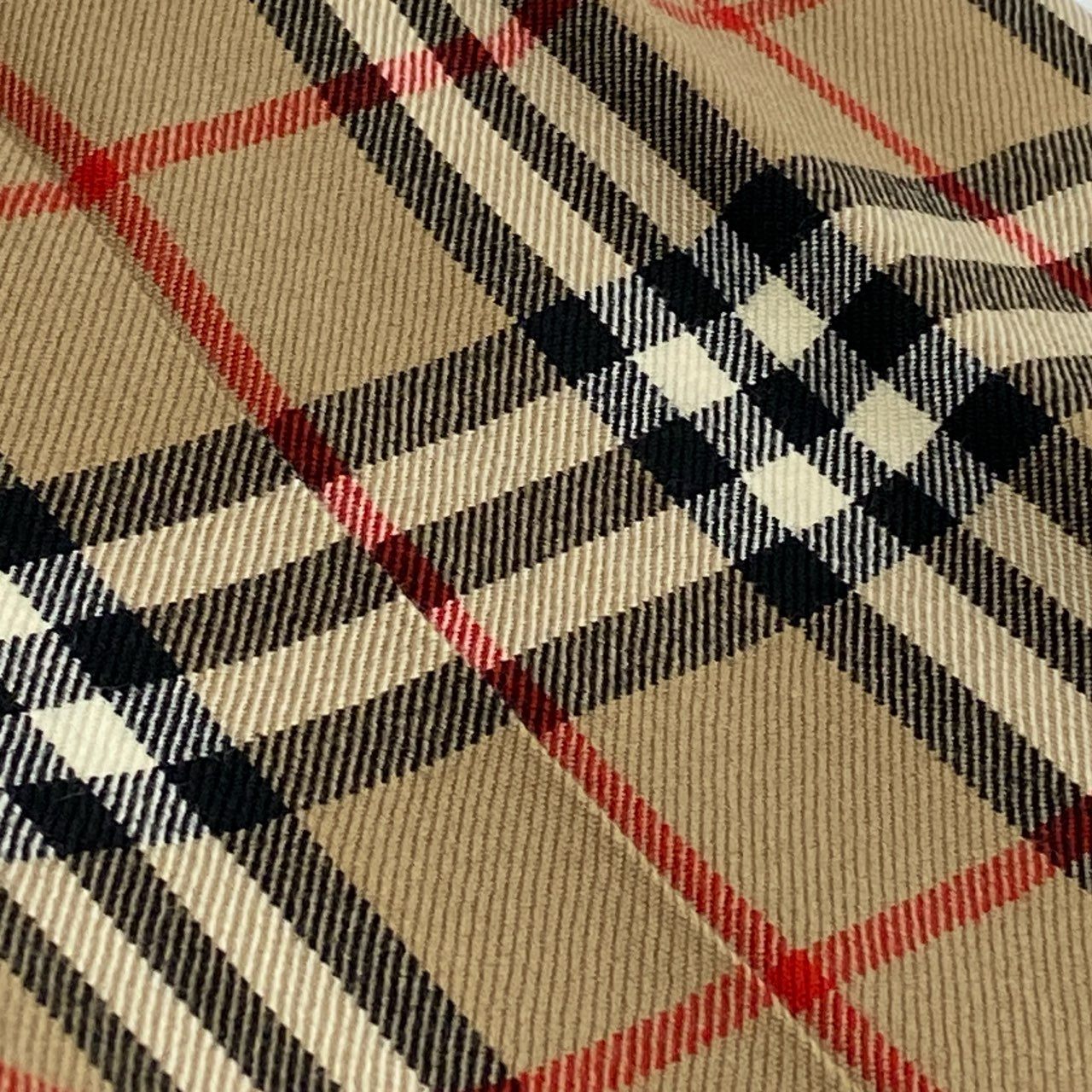 43b20 Vintage Burberrys バーバリーズ ヴィンテージ ノバチェック フレアスカート タックプリーツ 13 ベージュ系 ウール レディースu02t