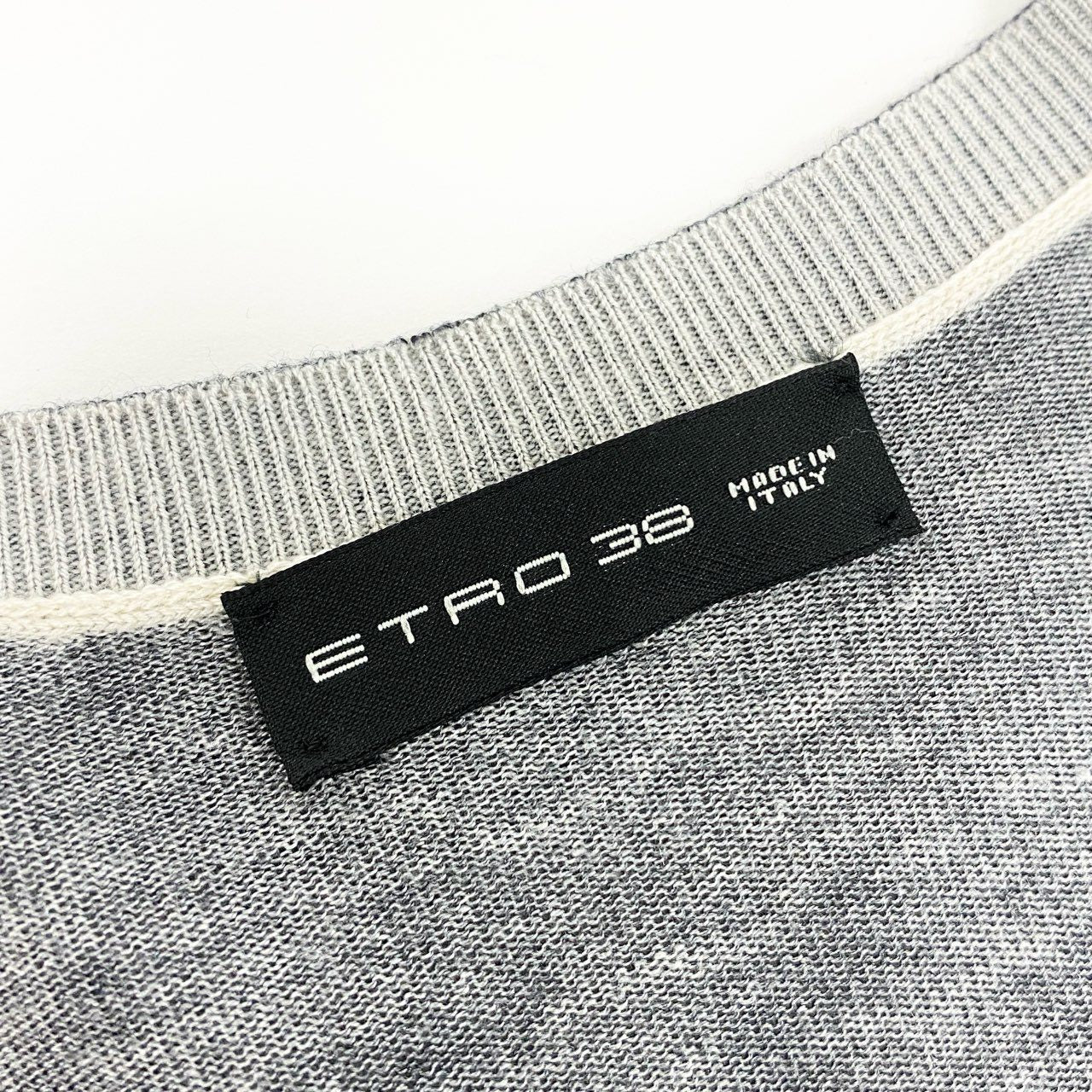 14j10 ETRO エトロ イタリア製 クルーネック ニットセーター 長袖 ロングスリーブ 花柄 鳥 蝶々  レディース 女性用 172-15641-9291 ブラック シルクカシミヤu02t
