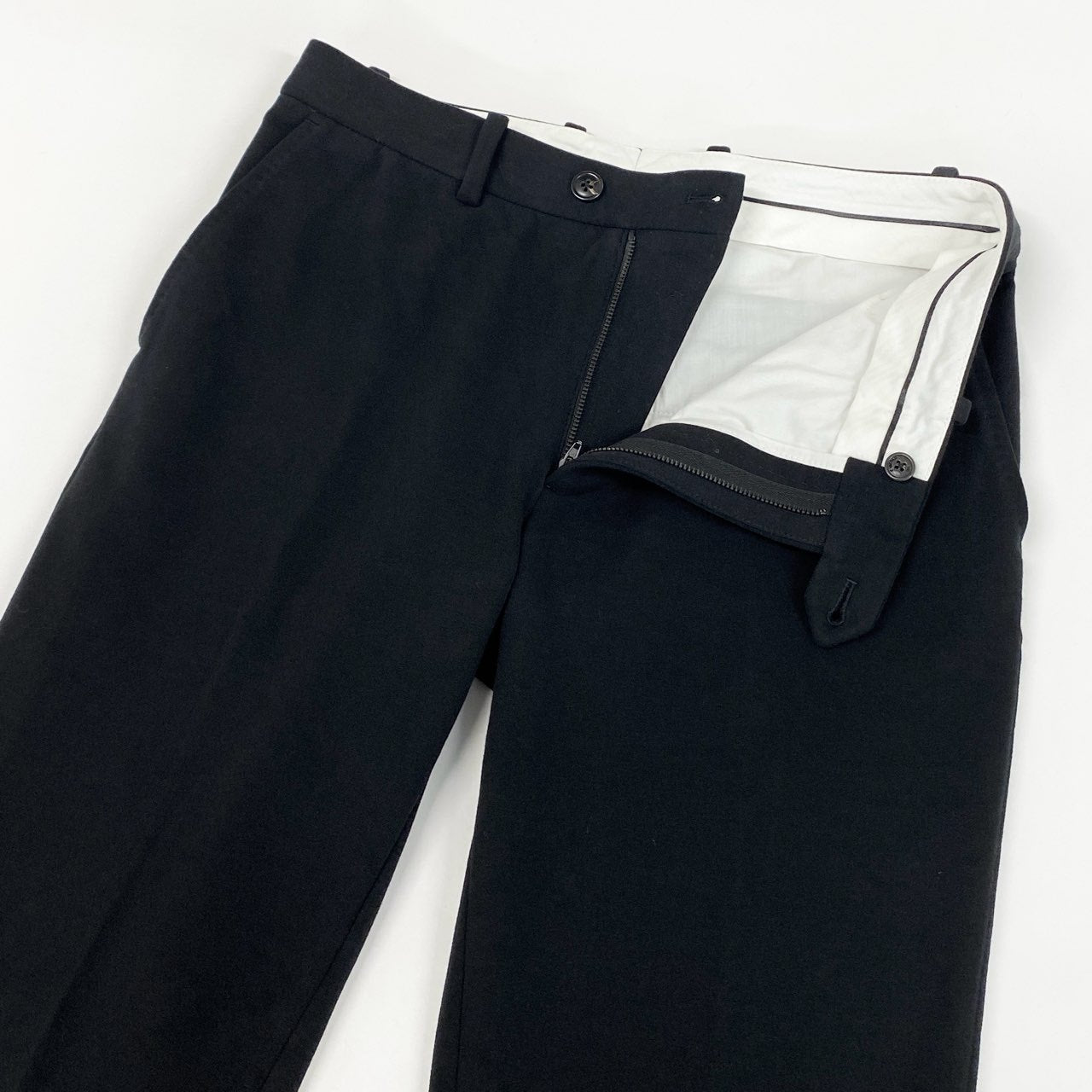 66g24《美品》　CIRCOLO1901 チルコロ イージーパンツ スラックス リラックス テーパードパンツ サイズ46 ブラック メンズ 紳士服_