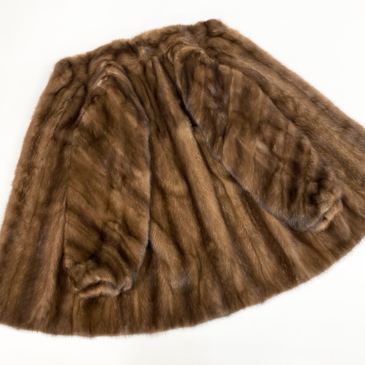 50j23 Silver Blu IEMURA パステルミンク ミンクコート 毛皮コート セミロングコート 袖斜め段 13 ライトブラウン ミンクファー レディースu02t