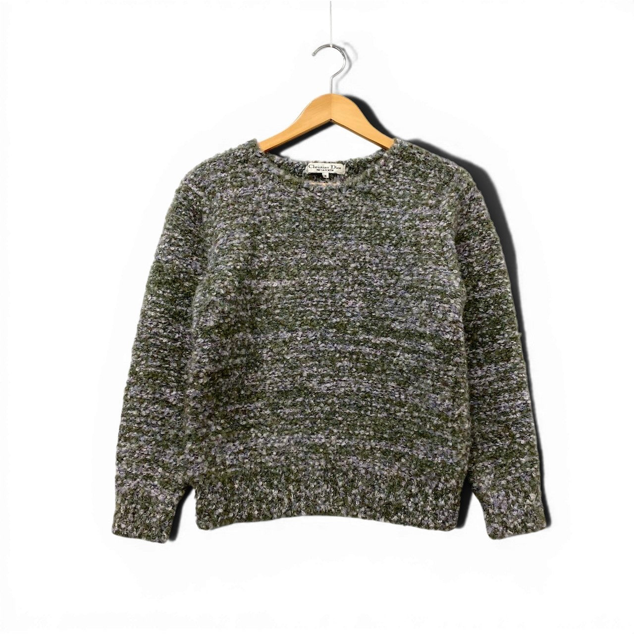 58g7 Christian Dior クリスチャンディオール ミックスカラー ニットセーター 厚手 サイズM マルチカラー レディース 女性用o07t