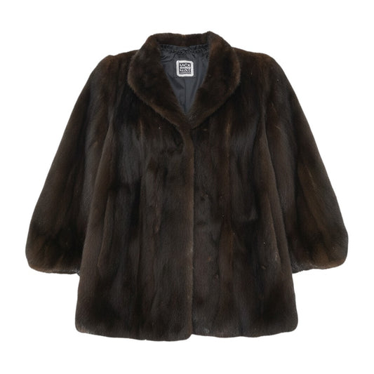 93h9 SAGA MINK サガミンク マホガニーミンク ファーコート サイズ11 ブラウン 最高級本毛皮 Mink Fur Coat Brownt18r