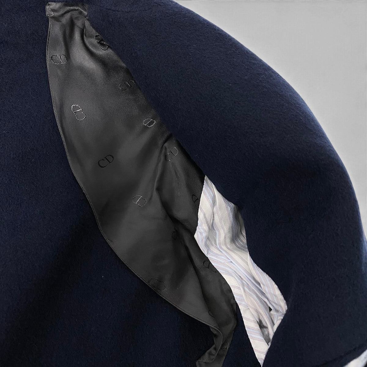 21j15 【極美品】 DIOR HOMME ディオールオム カシミヤジャケット テーラードジャケット シングル 2B サイズ46 ネイビー カシミヤ100％ メンズu02t