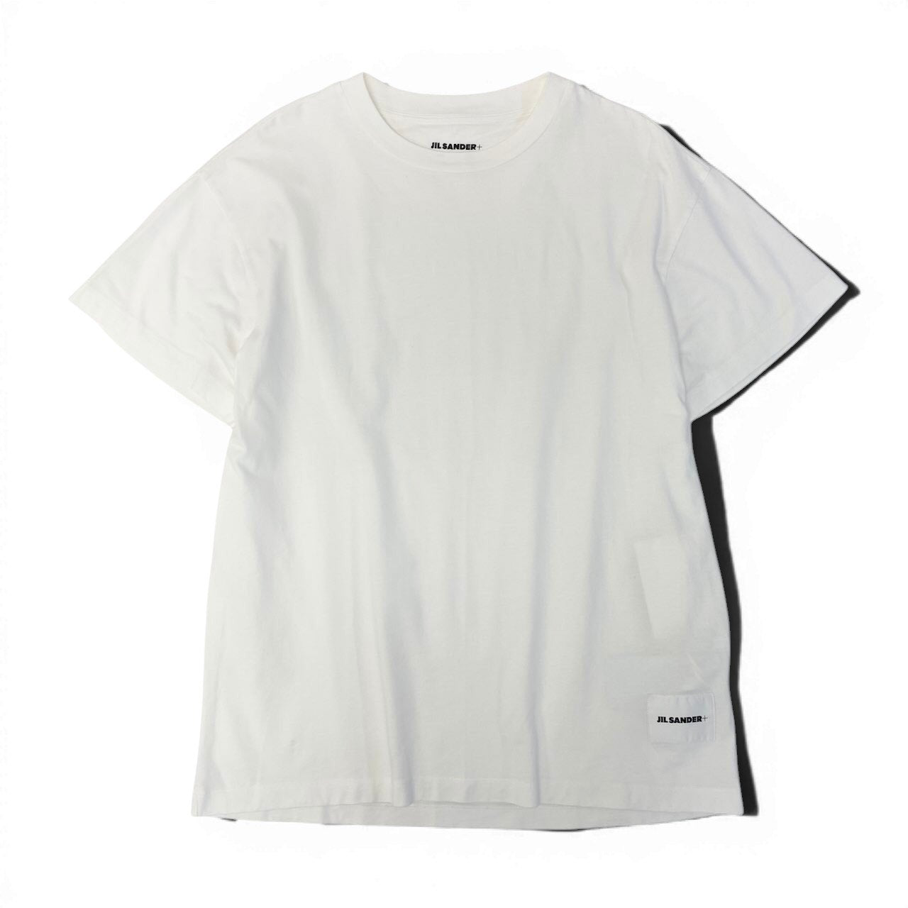20d27 JIL SANDER＋ ジルサンダープラス 半袖Tシャツ  クルーネック カットソー トップス サイズL ホワイト コットン100％ メンズ 紳士服u02t