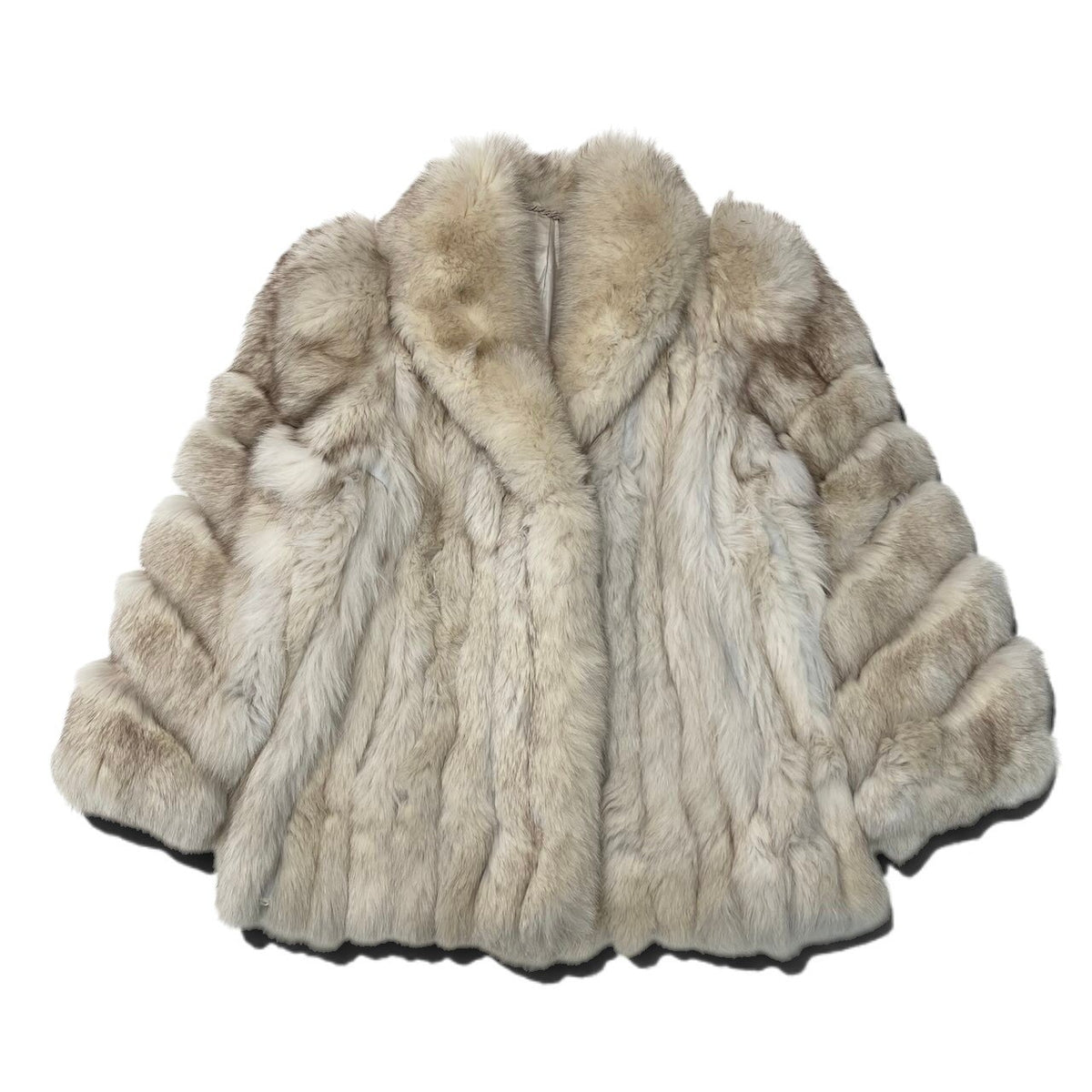 20i21 SAGA FOX サガフォックス 金サガ ブルーフォックス ファーコート サイズ13 ホワイト 最高級本毛皮 Fox Fur Coat リアルファーt18r