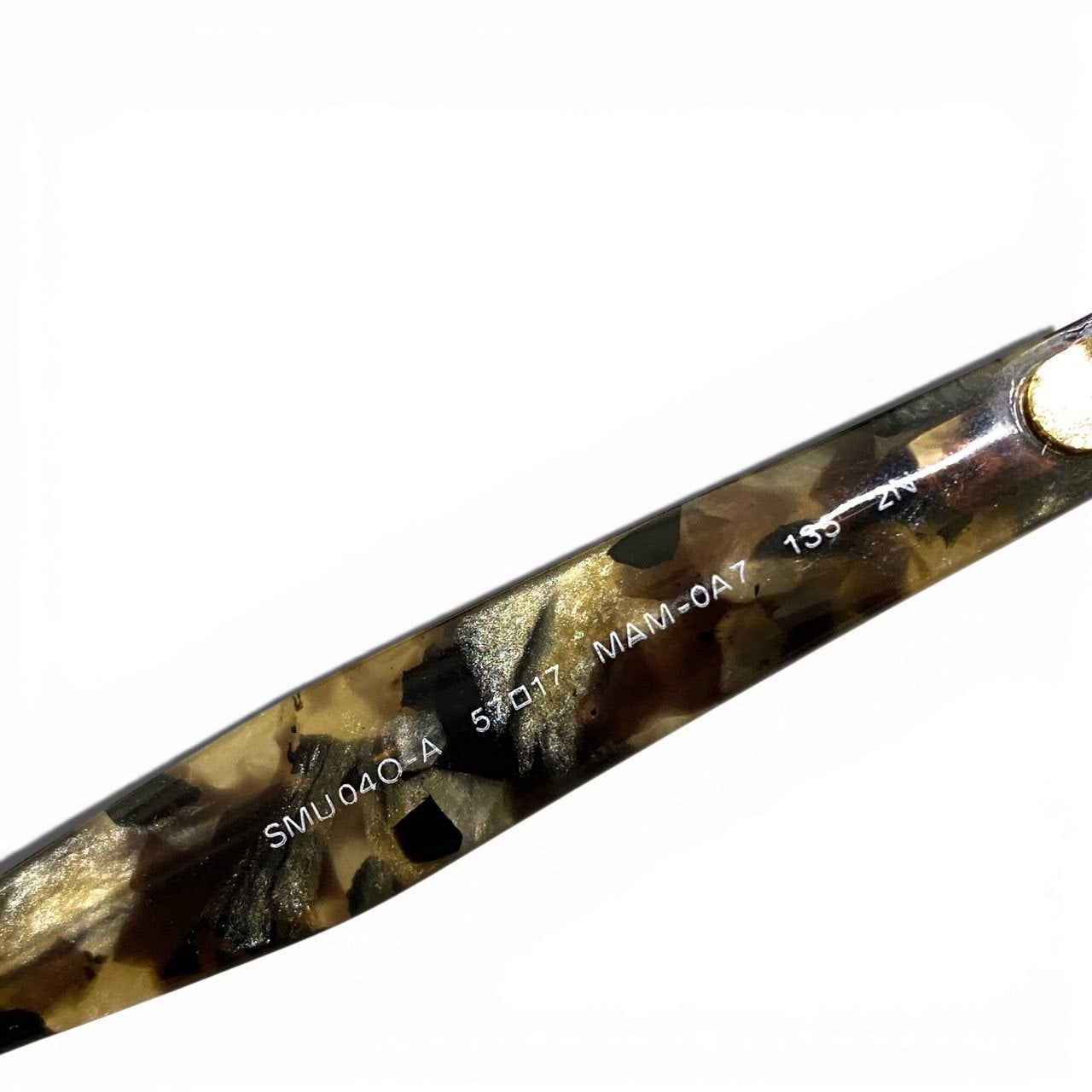 a22【イタリア製】miu miu ミュウミュウ MAM-0A7 サングラス サイドロゴ ベッコウデザイン 57-17 レディース 女性用 アイウェアta1