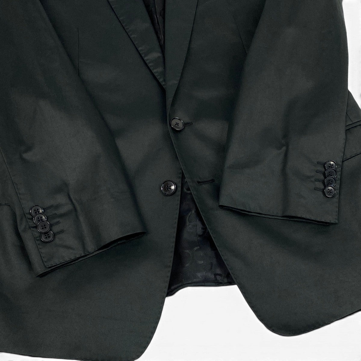 30f6 DOLCE&GABBANA ドルチェアンドガッパーナ テーラードジャケット NEW MARTINI 裏地DGロゴ シングル 2B サイズ50 ブラック メンズ 紳士服o07t