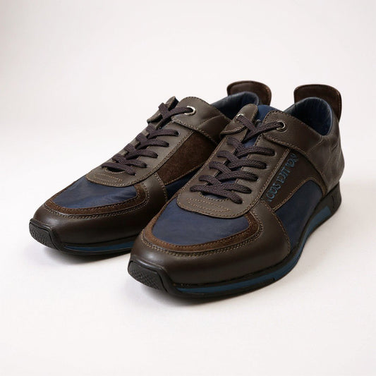 L11 LOUIS VUITTON ルイヴィトン ダミエアンフィニ レザースニーカー ローカットスニーカー サイズ8 ブラウン/ネイビー メンズ 男性用 靴 シューズk02i