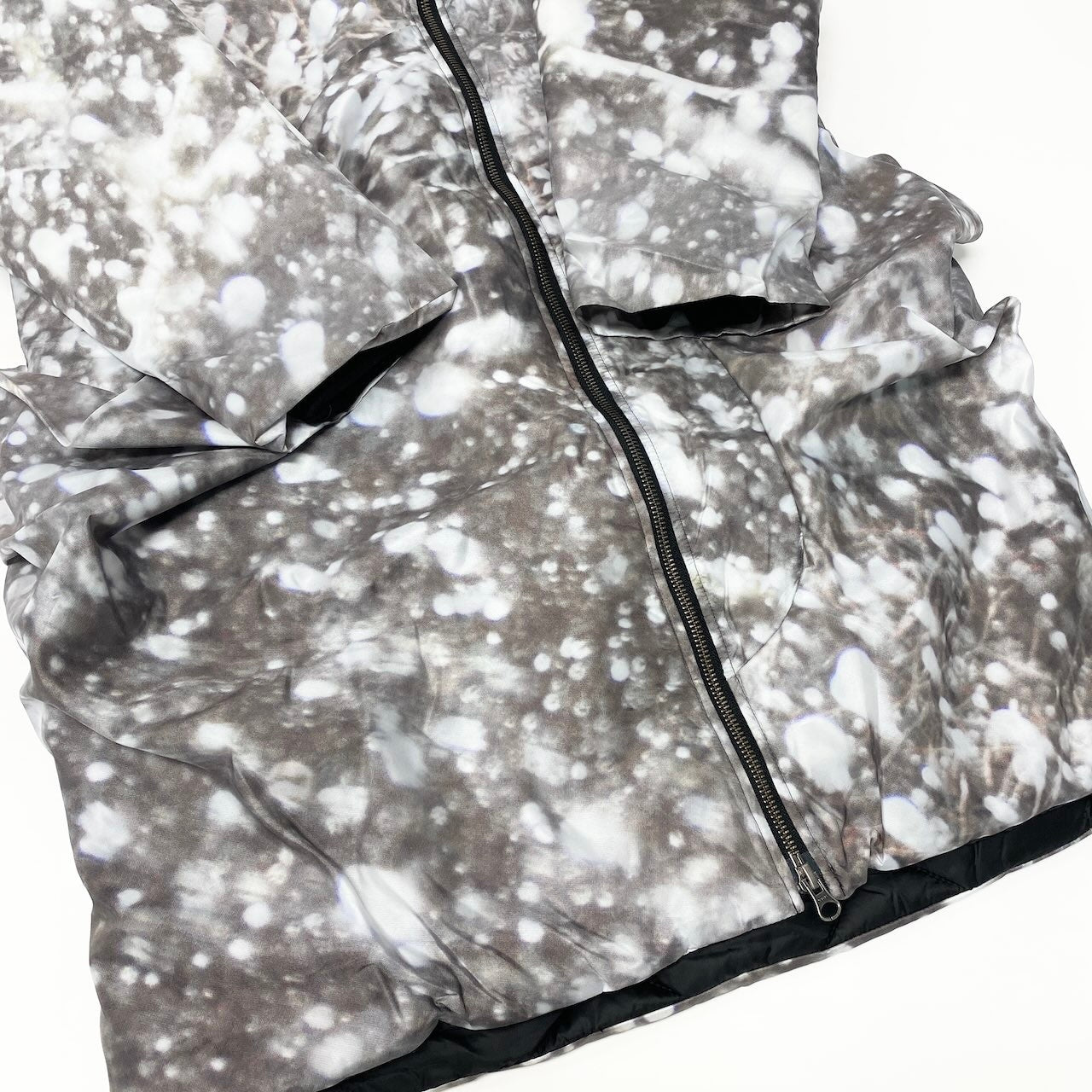 28c11【新品保管品】chalayan フセイン チャラヤン 中綿ジップアップジャケット ジップアップロングジャケット 38サイズ マルチカラー ポリエステル100％ メンズ 男性用u02t