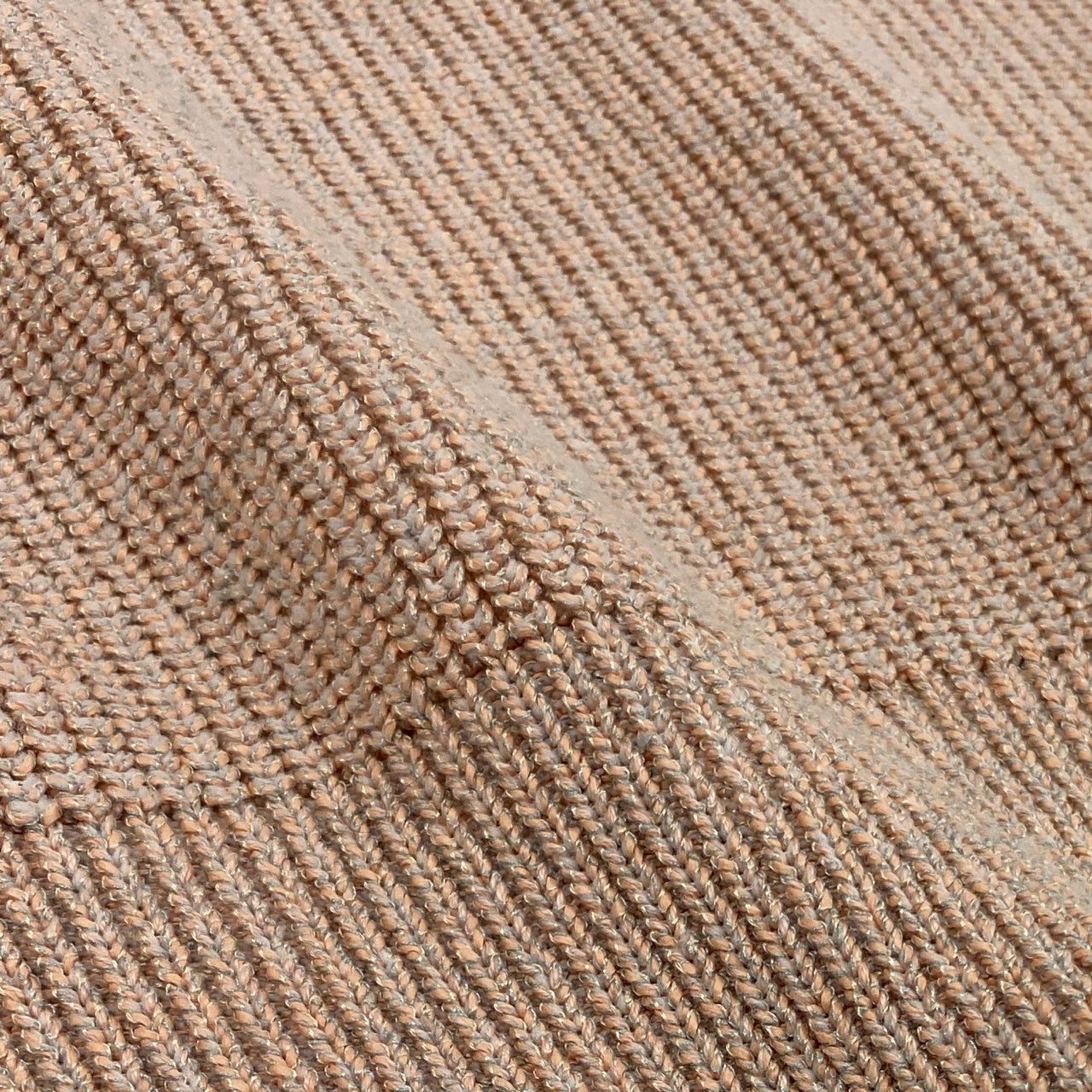 1j27《美品》Drawer ドゥロワー クルーネックプルオーバーニット 7G畦編み ニットセーター 6513-105-0979 1サイズ ピンクベージュ レディースu02t