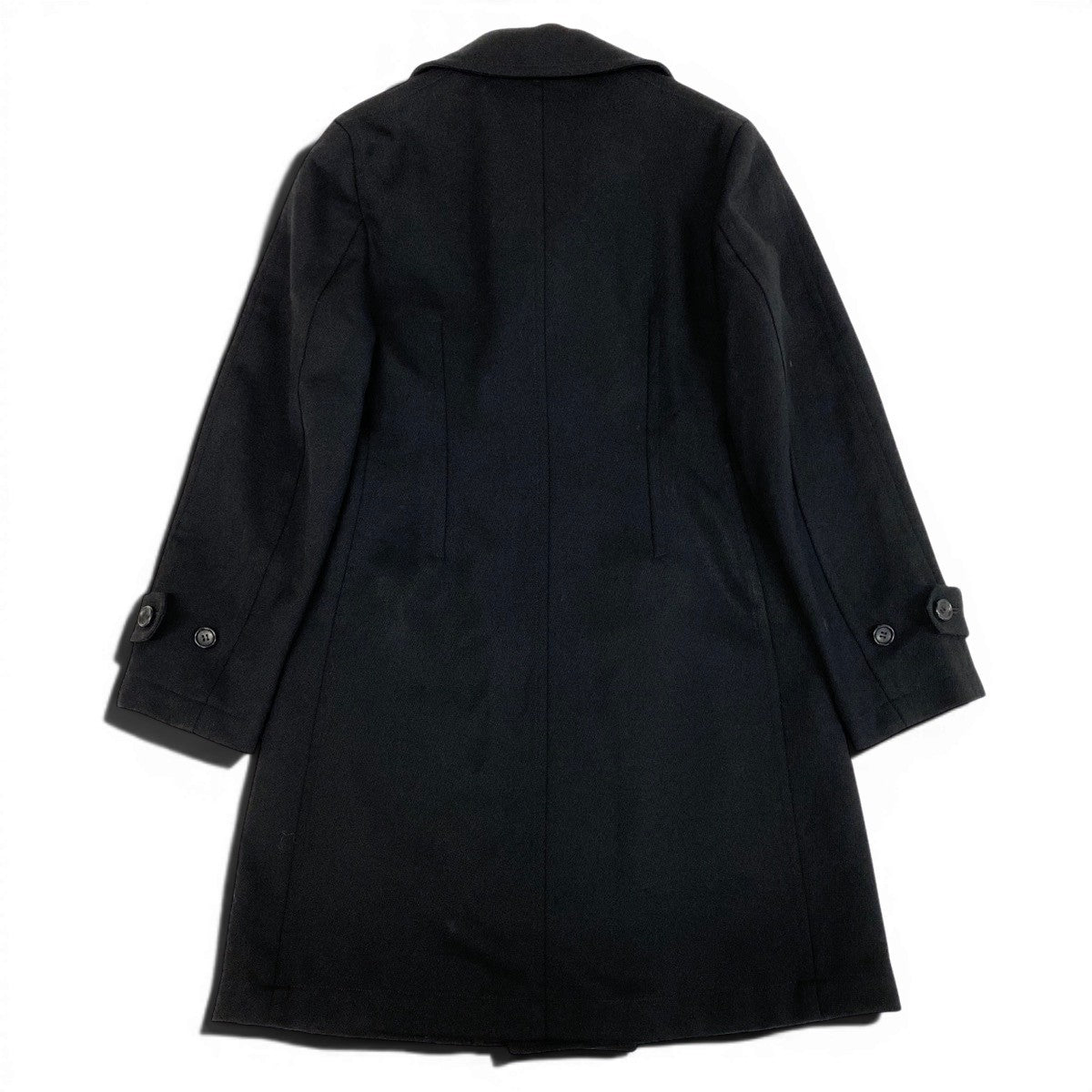 Ef27 COMME des GARCONS トレンチコート アウター AD2010 日本製 XSサイズ ブラック ウール100％ レディース 女性用u02t