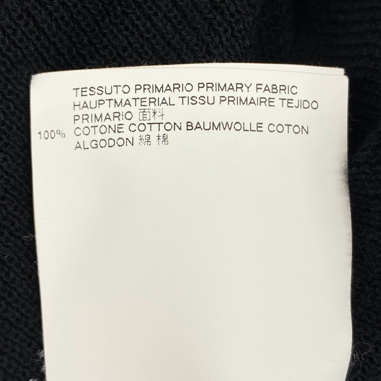 74k11《美品》 Maison Margiela メゾンマルジェラ 18SS シースルー スイッチング コットンニット S ブラック 4つタグ 透け感◎t18r