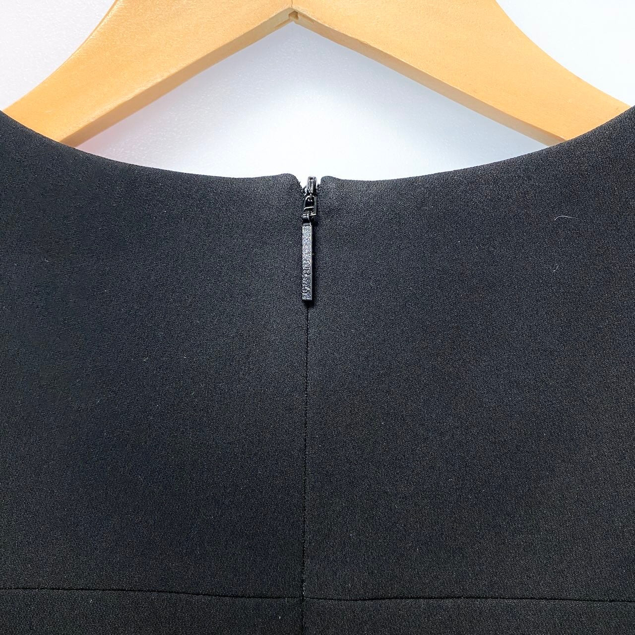 11c29 Rene basic ルネ 七分袖ワンピース フォーマルワンピース 膝丈 胸元リボン レディース 女性服 日本製 サイズ34 ブラックu02t