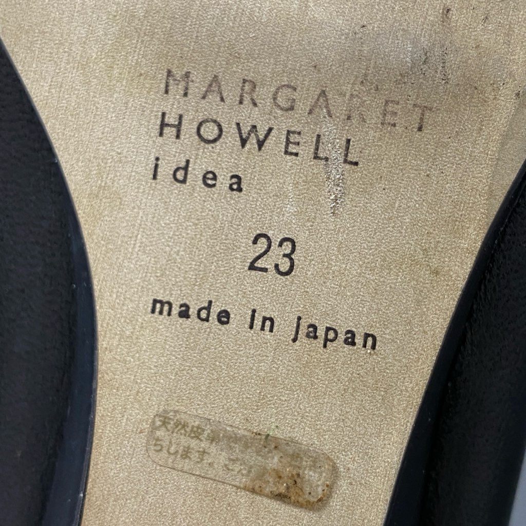 7f30 MARGARET HOWELL idea マーガレットハウエル アイディア フォーマルパンプス 23cm ブラック レディース 婦人靴 プレーントゥ