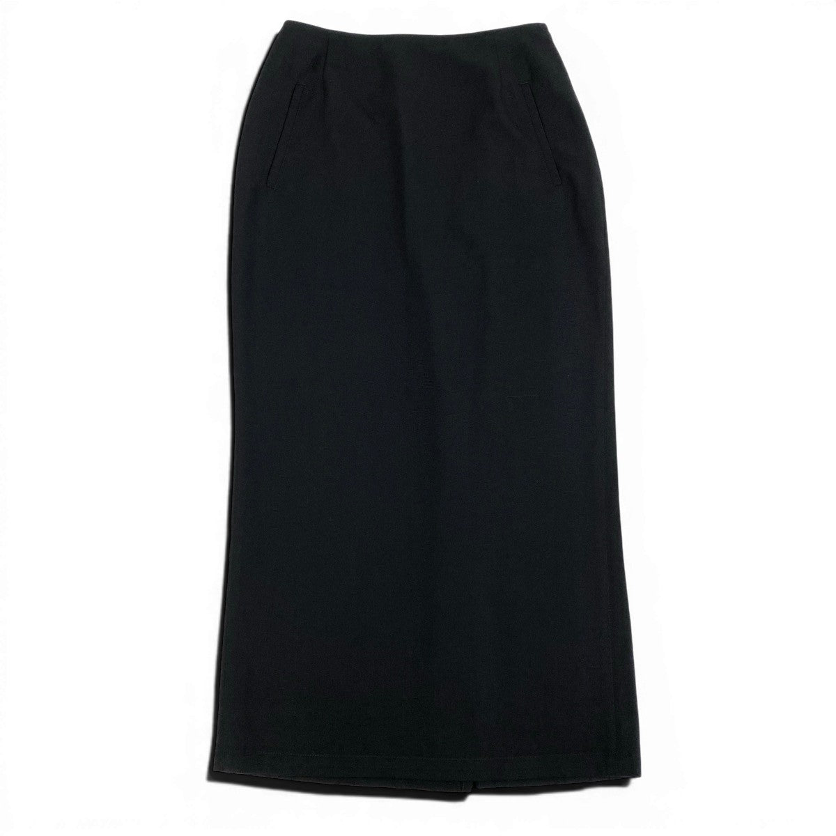 Ae25 YOHJI YAMAMOTO ヨウジヤマモト バックスリット ロングスカート FG-S02-100 サイズ1 ブラック ウール100％ レディース 女性服o07t