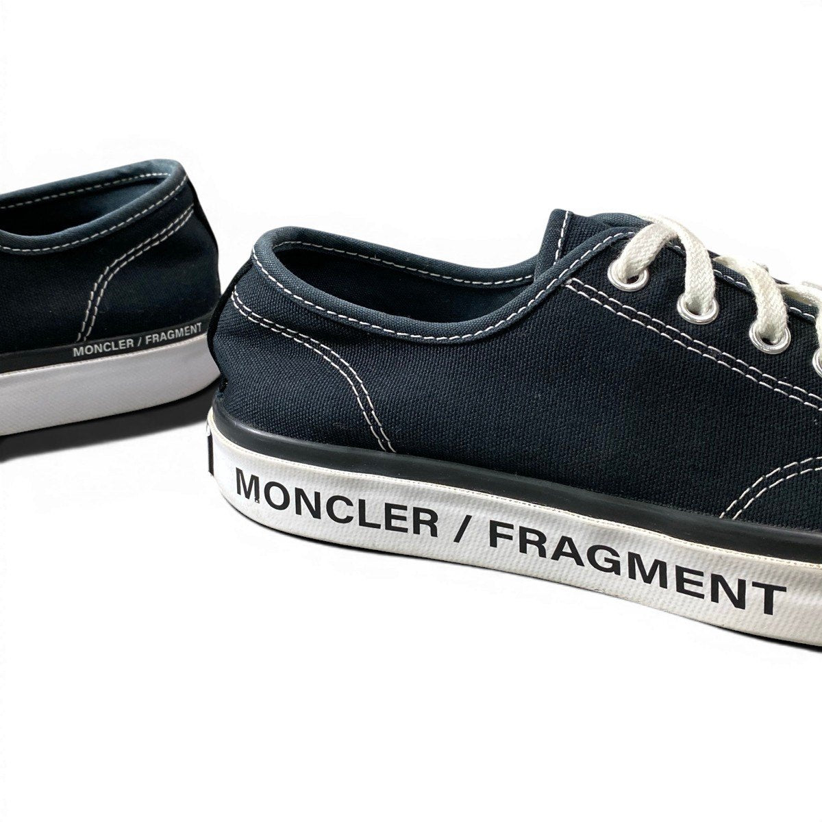 1g8 CONVERSE コンバース JACK PURCELL Moncler × Fragment Design コラボスニーカー ローカットスニーカー 24.5cm ブラック ホワイト メンズ レディース ユニセックスo07t