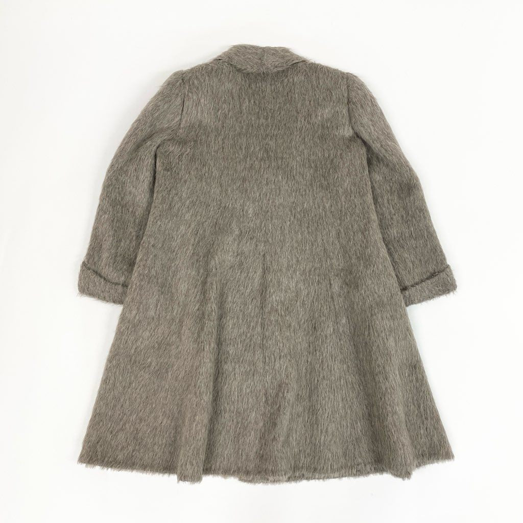 33l24 ALTUNA AGNONA アニオナ アルパカ ウール チェスターコート サイズ44 グレージュ イタリア製 アウター 女性服t18r