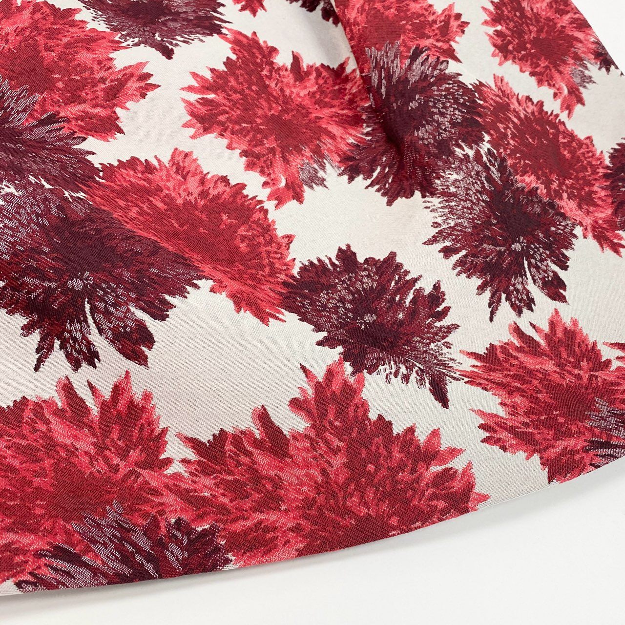 65a14 【未使用】 WEEKEND Max Mara ウィークエンド マックスマーラ ノースリーブワンピース ノーカラーコート 花柄  レディース 女性用 大きいサイズ 40/42 ホワイト レッド系u02t