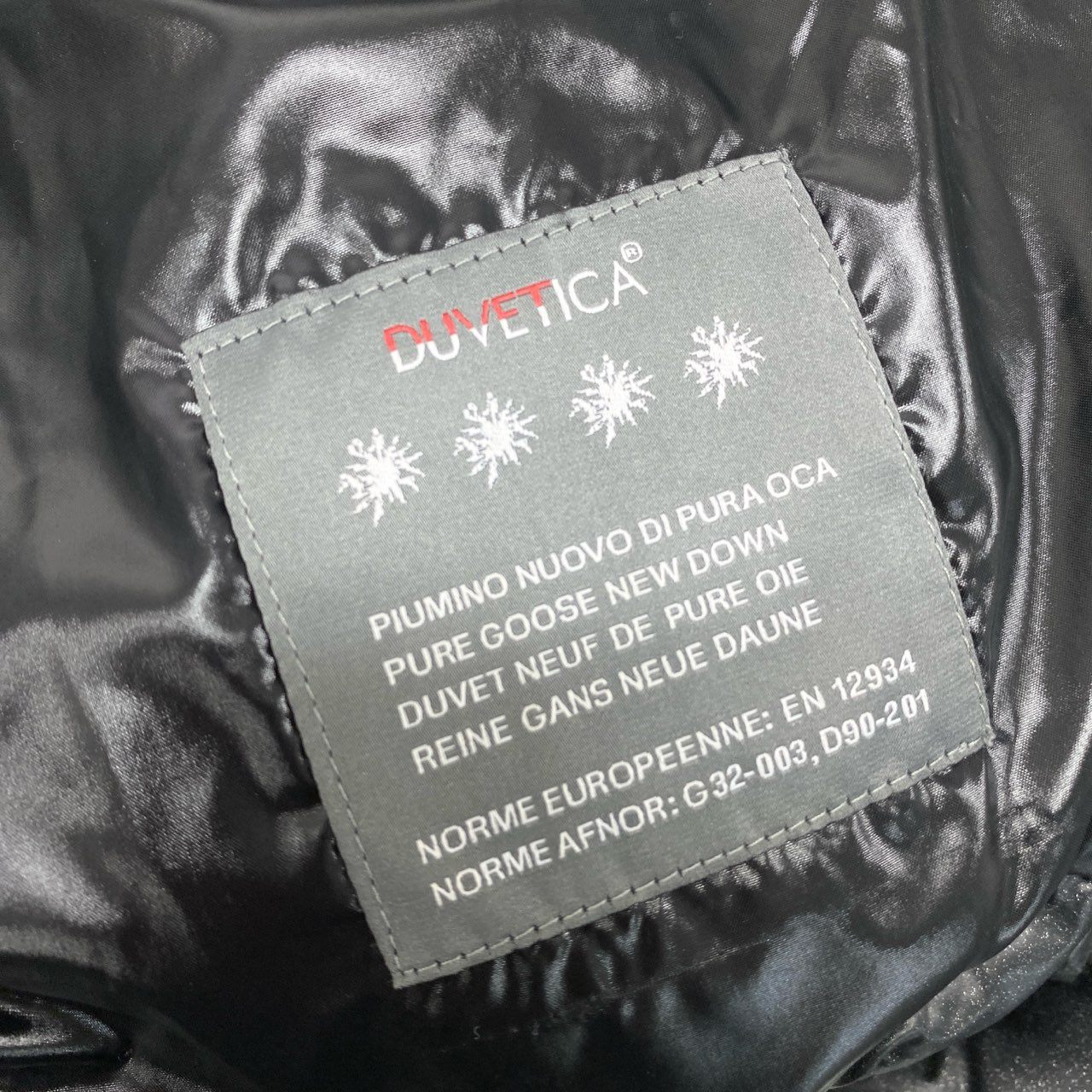 73j28 《美品》 DUVETICA デュベティカ 取外しファー付き グースダウンジャケット 40 グレー ラメ入り GOOSE DOWN JACKET 女性服t18r