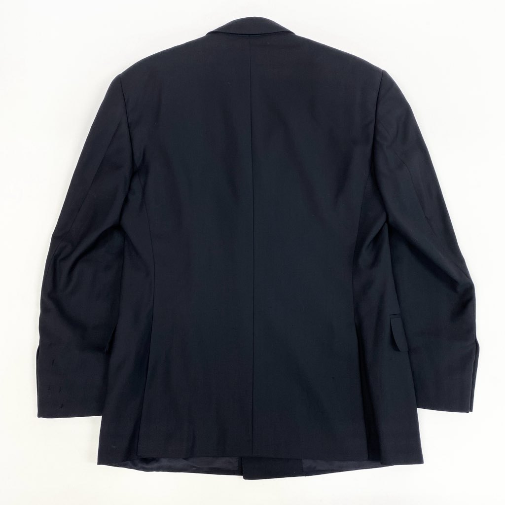 62l24 dunhill ダンヒル テーラードジャケット ダブルプレスト ウールジャケット 46サイズ ネイビー ウール100％ メンズo07t