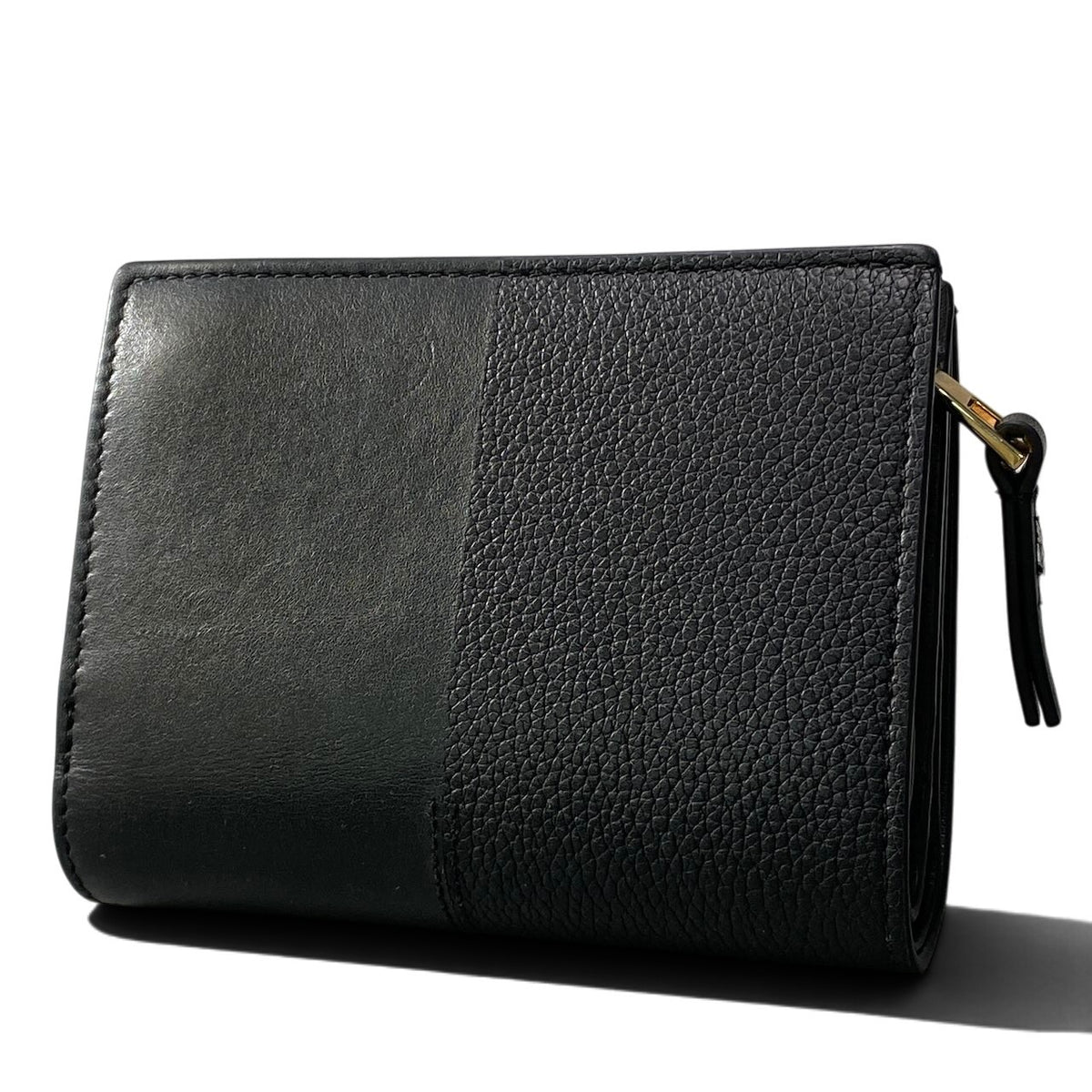 j19 《美品》 LOEWE ロエベ デュエット コンパクトウォレット Duette Compact Wallet ブラック レザー 財布t18r