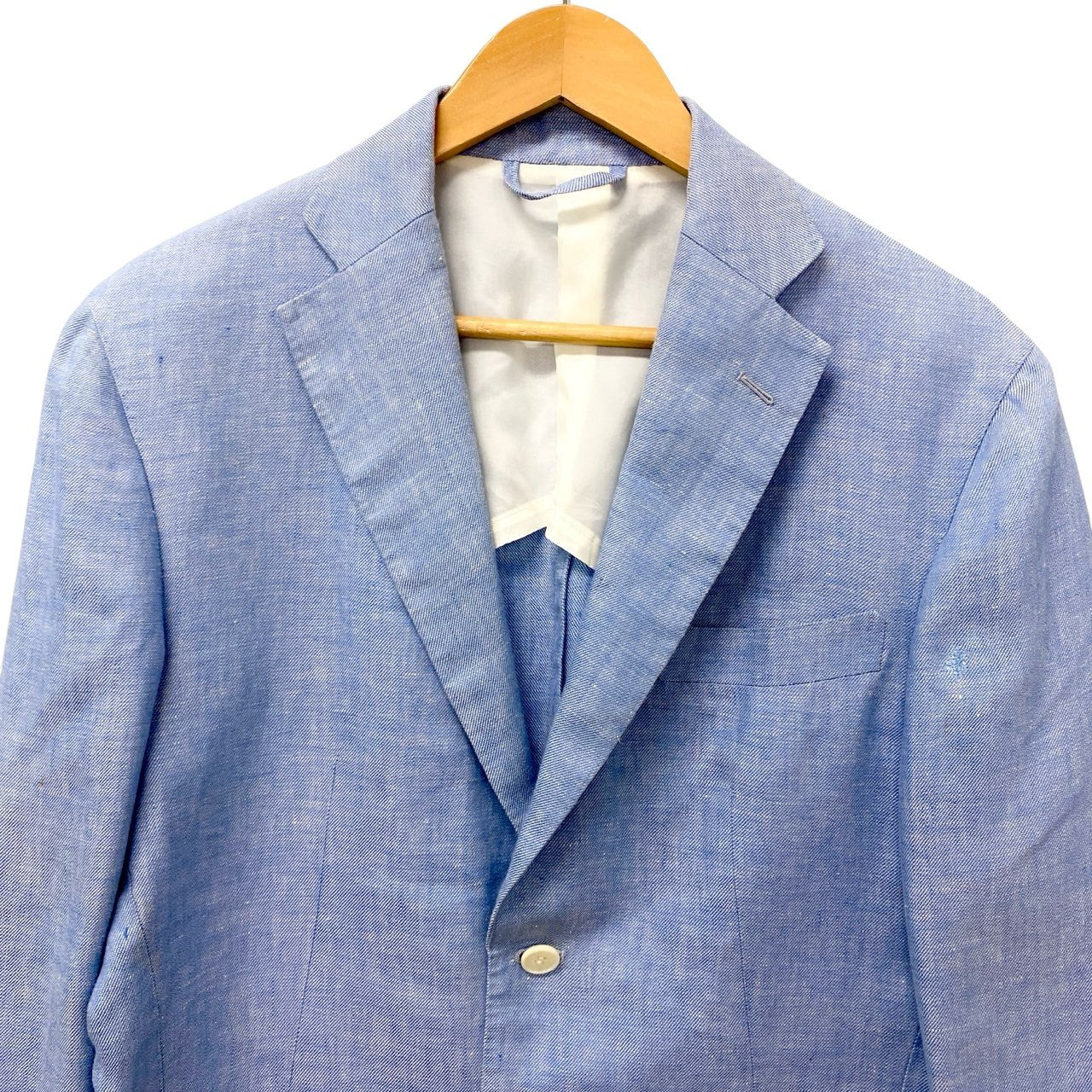 15c2 guji グジ KYOTO TESSUTI DI SONDRIO テーラードジャケット アンコンジャケット 日本製 メンズ 紳士服 サイズ46 ブルー系u02t