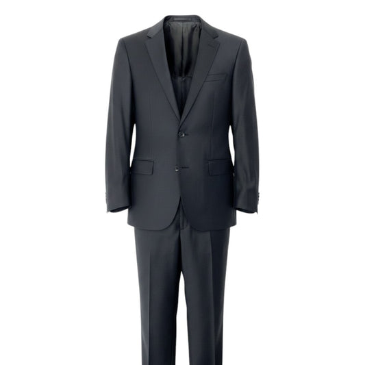 80e13 HUGO BOSS ヒューゴボス スーツセットアップ テーラードジャケット スラックス 46サイズ ブラック メンズ 男性用u02t