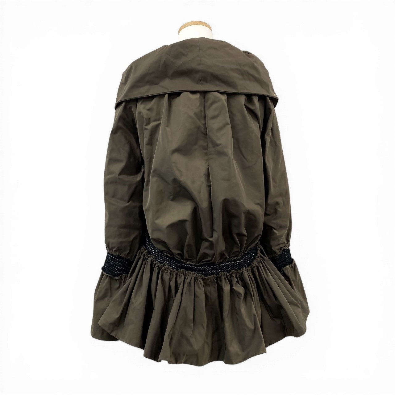 Ad9 ISSEY MIYAKE イッセイミヤケ 変形ジャケット ロングジャケット IM73FD526 2 カーキ レディースu02t