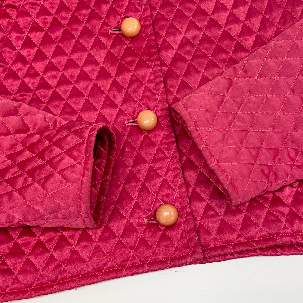 Eb11 GIVENCHY ジバンシィ ヴィンテージ ノーカラーキルティングジャケット ショート丈ジャケット アウター ピンク レディース 女性用k02i