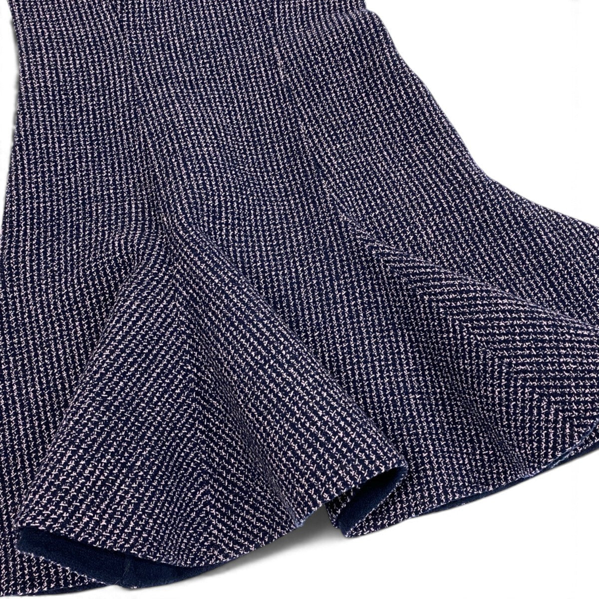 Ej19 【美品】 Christian Dior クリスチャンディオール ツイード ドレスワンピース 5A20609A1142 サイズ34 ネイビー ピンク ウール100％ レディースo07t