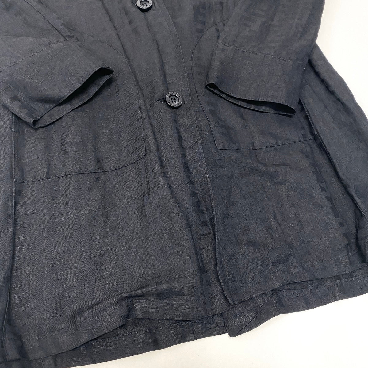 Ih1 FENDI フェンディ スプリングコート ロングシャツ 薄手 FFロゴ 総柄 イタリア製 29 545252 00004 I40 レディース 女性用u02t