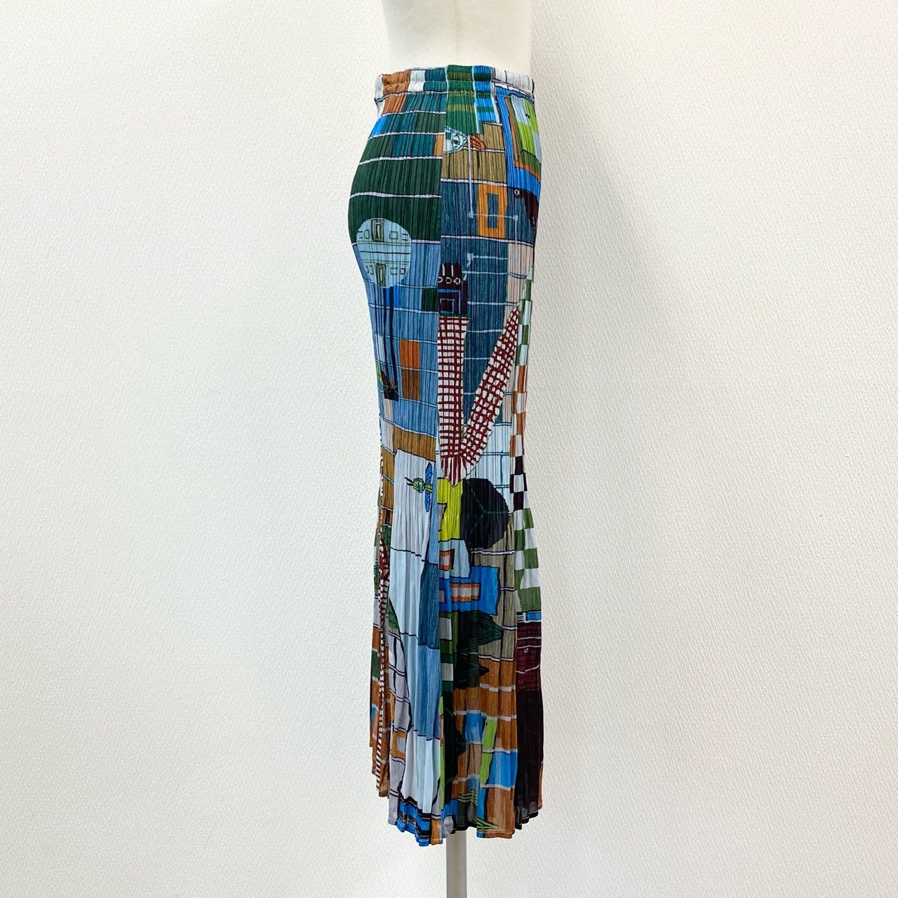2f6 PLEATS PLEASE ISSEY MIYAKE プリーツプリーズ イッセイミヤケ グラデーション プリーツロングスカート 総柄プリント 日本製 PP14-JG145 3 マルチカラー