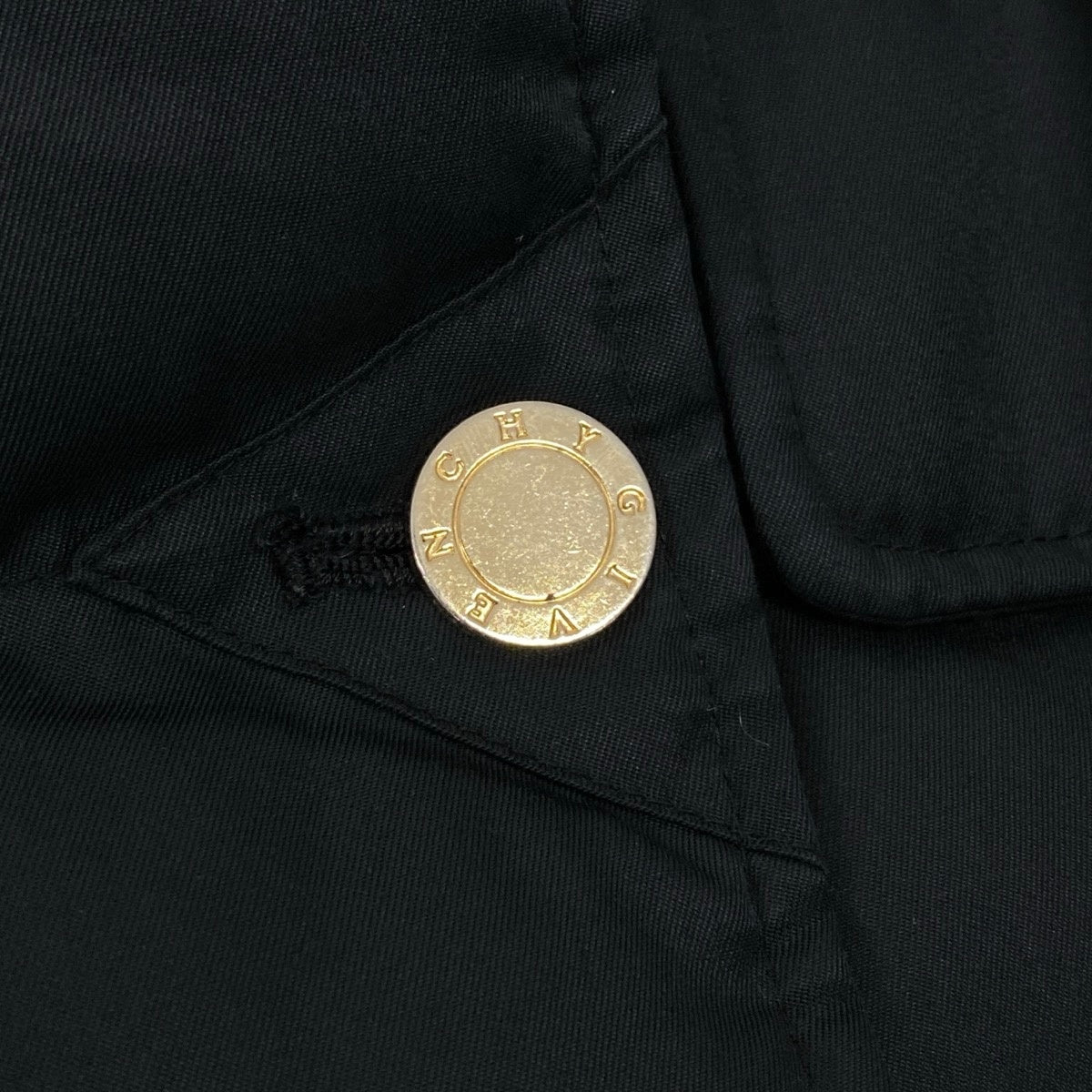 46h19 GIVENCHY ジバンシー ダウンコート 金ボタン 天然羽毛100％ ロングコート ジップアップ GSL4614-6 M ブラック レディース 女性用u02t