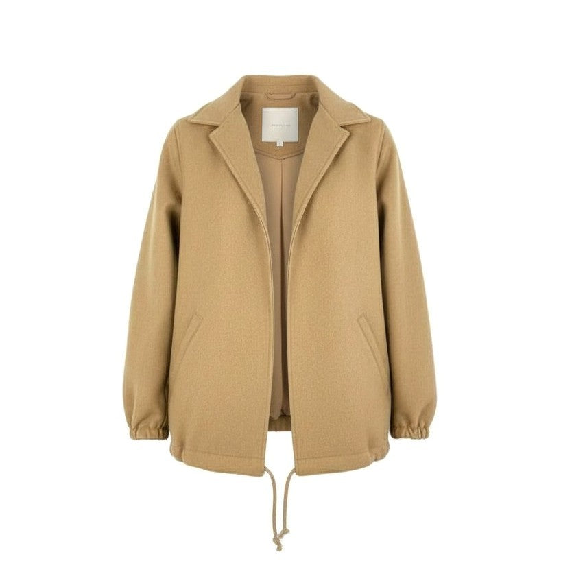 24l15《美品》 MADISON BLUE マディソンブルー 2024AW メルトンウール コーチジャケット ブルゾン アウター 00 キャメルブラウン ウールナイロン レディース 女性用u02t