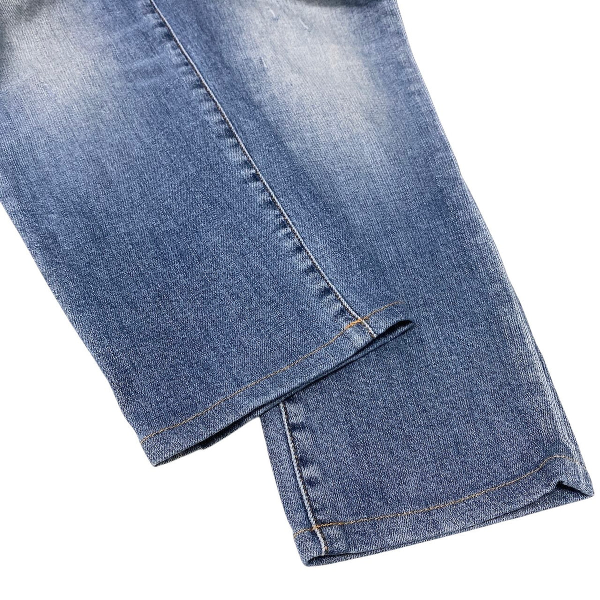 47j16 DOLCE&GABBANA DENIM ドルチェアンドガッバーナ CLASSIC デニムパンツ STRETCH ロゴプレート サイズ48 インディゴ メンズo07t