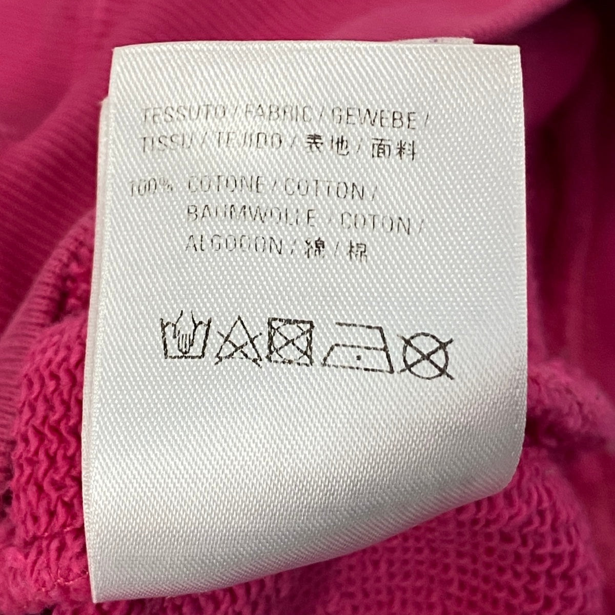 60f2 BALENCIAGA バレンシアガ プルオーバーフーディー パーカー スウェット ブランドロゴ  Mサイズ ピンク コットン100％ メンズ 男性用o07t