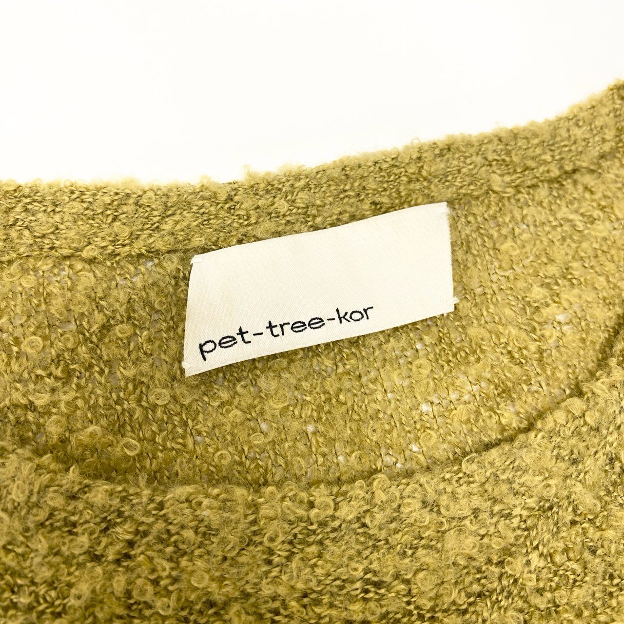 77b27 pet-tree-kor ペットツリーコア ニット セーター トップス 46 イエロー系 メンズu02t