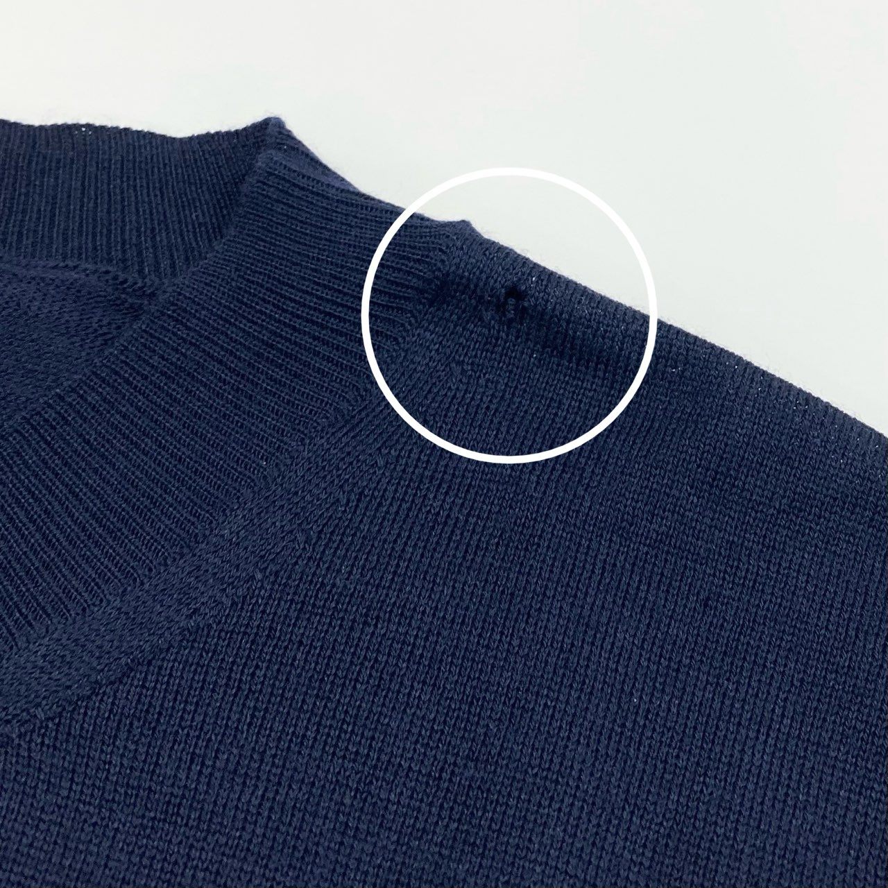 55L23 DIOR HOMME ディオール オム 20年製 Crack Embroidery Logo Knit 薄手変形ニットセーター トップス 023M654AT090 XSサイズ ネイビー メンズo07t