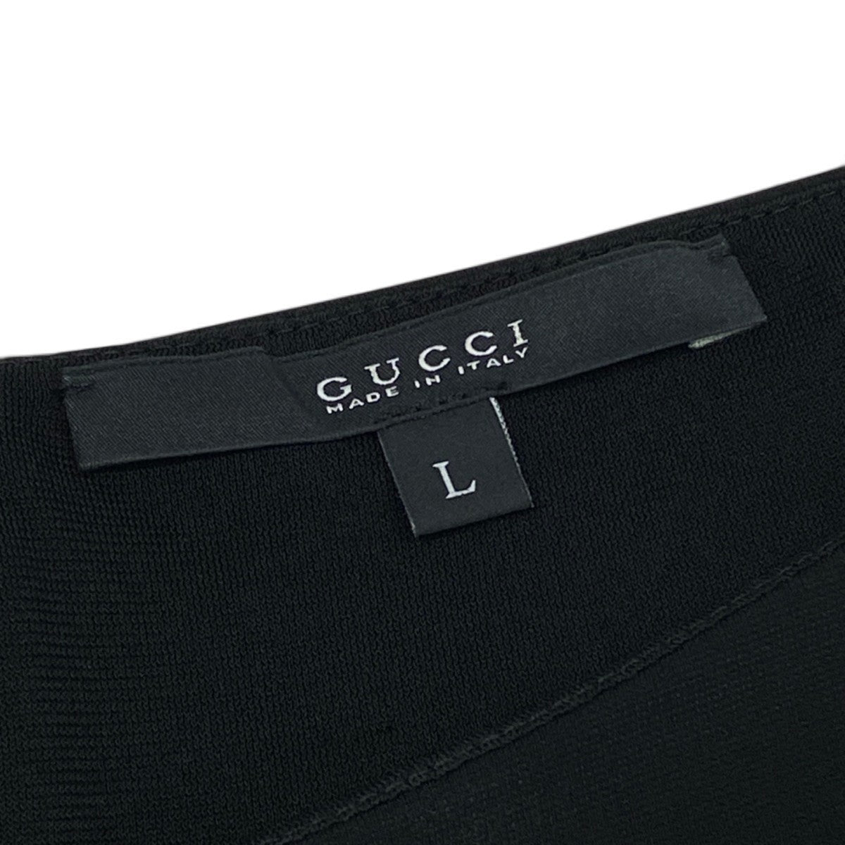 54j6 GUCCI グッチ ロングドレスワンピース メッシュスリーブ ボートネック イタリア製 Lサイズ ブラック レディース 女性用u02t