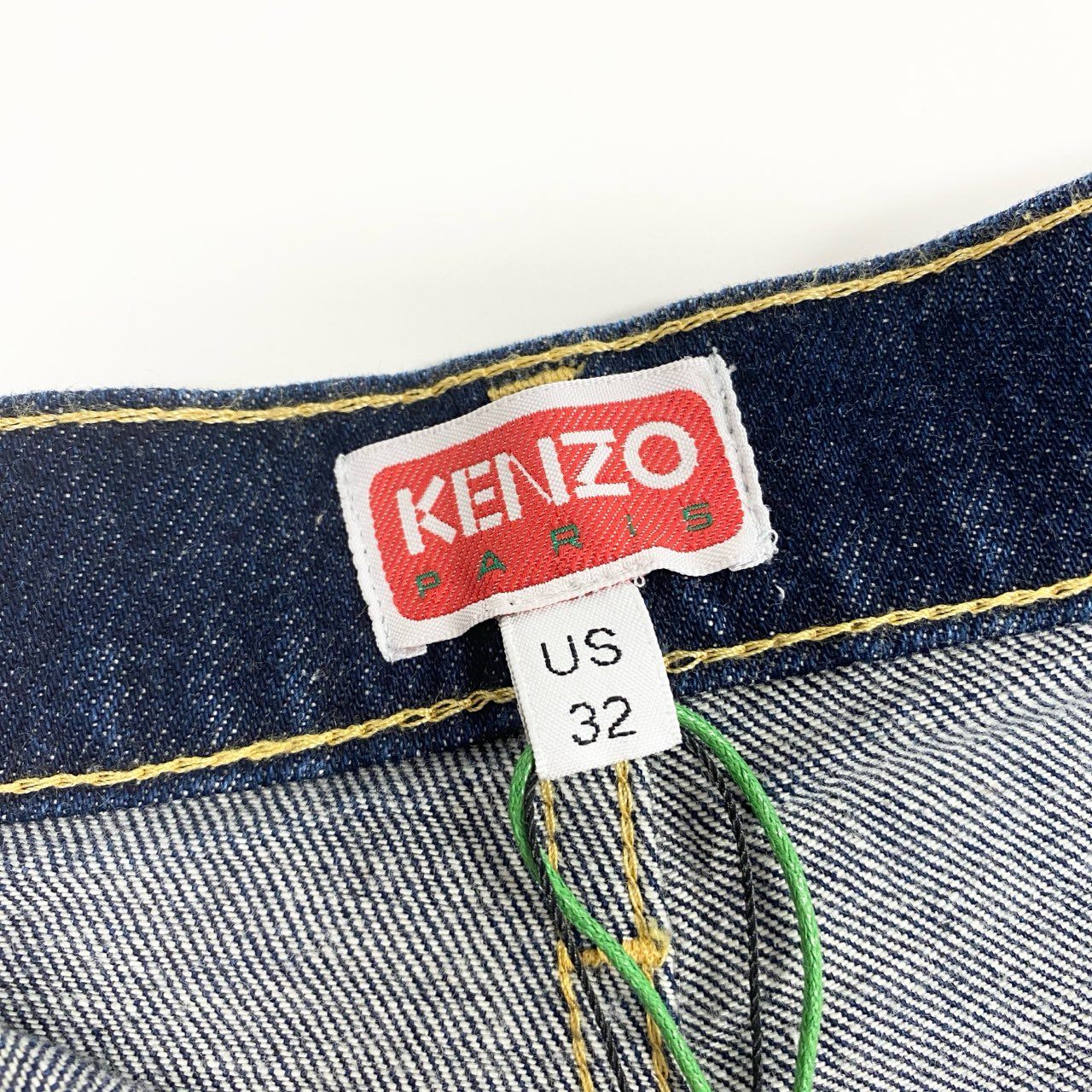 6b12【新品保管品】KENZO ケンゾー ストレートジーンズ デニムパンツ ボトム FD62DP210681 32サイズ インディゴ コットン100％ メンズ 男性用u02t