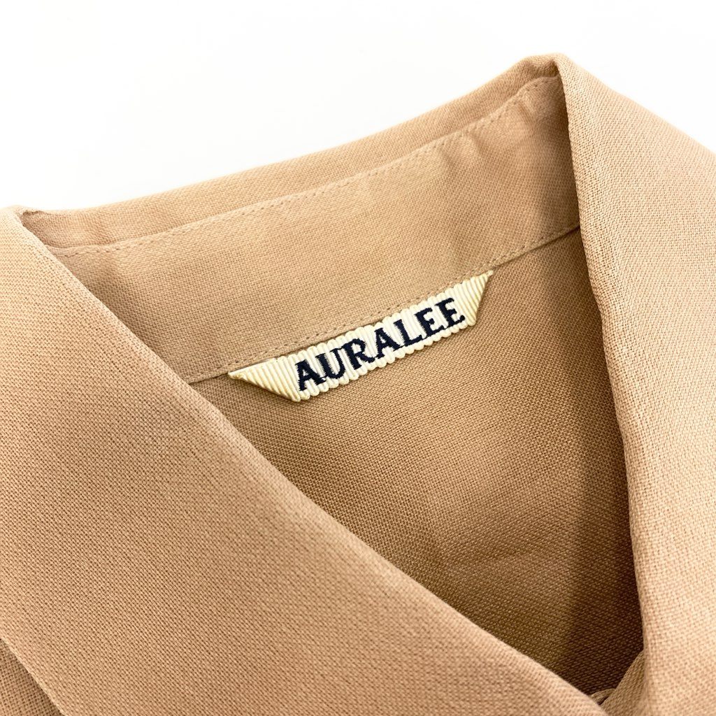 69L17 AURALEE オーラリー 半袖シルクシャツ A9SS01DO 0 コーラルピンク ボックスシルエット SILK SHIRT 日本製t18r