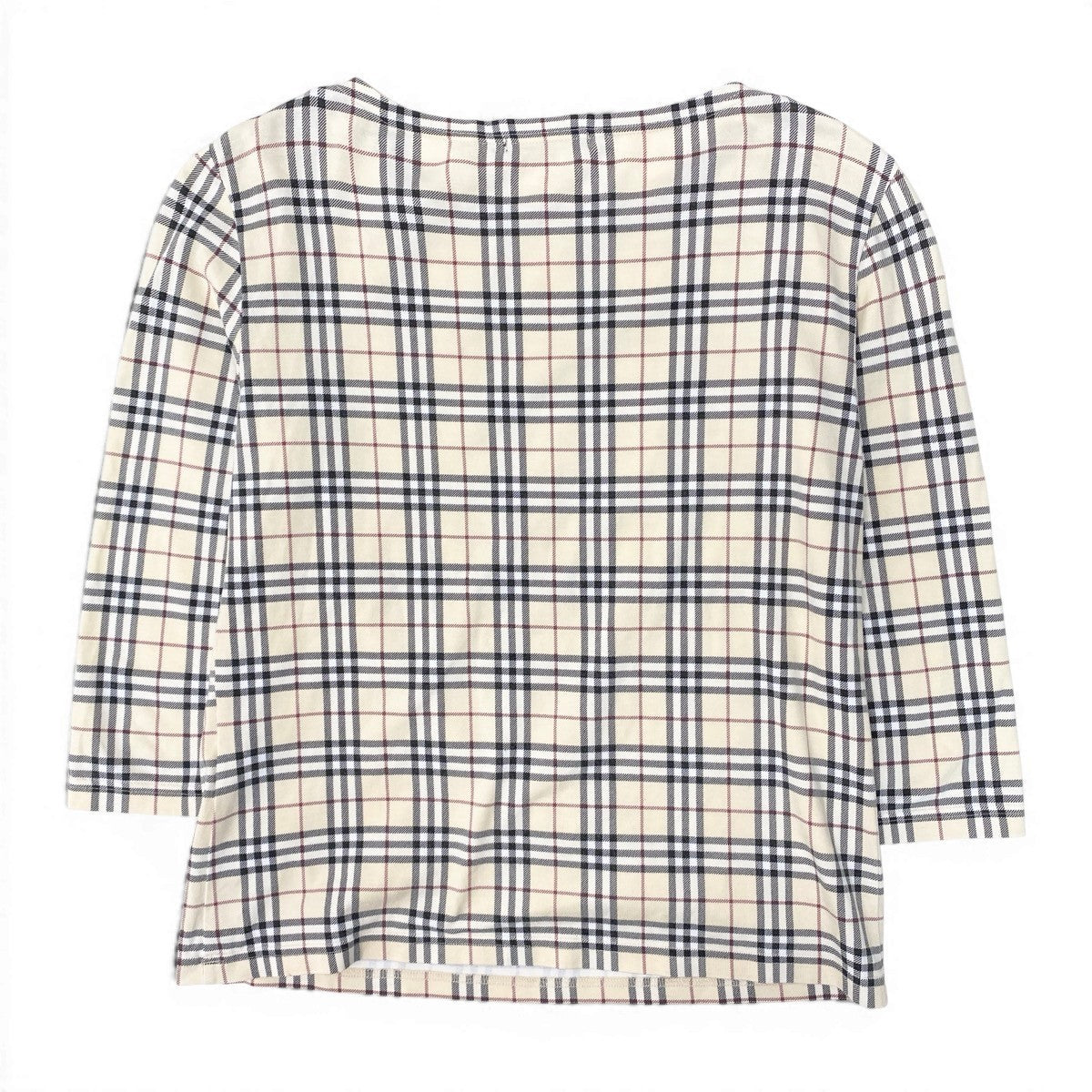 3f17 BURBERRY LONDON バーバリーロンドン ノバチェック ホース刺繍 長袖カットソー ロンT 40 ライトベージュ コットン レディースo07t